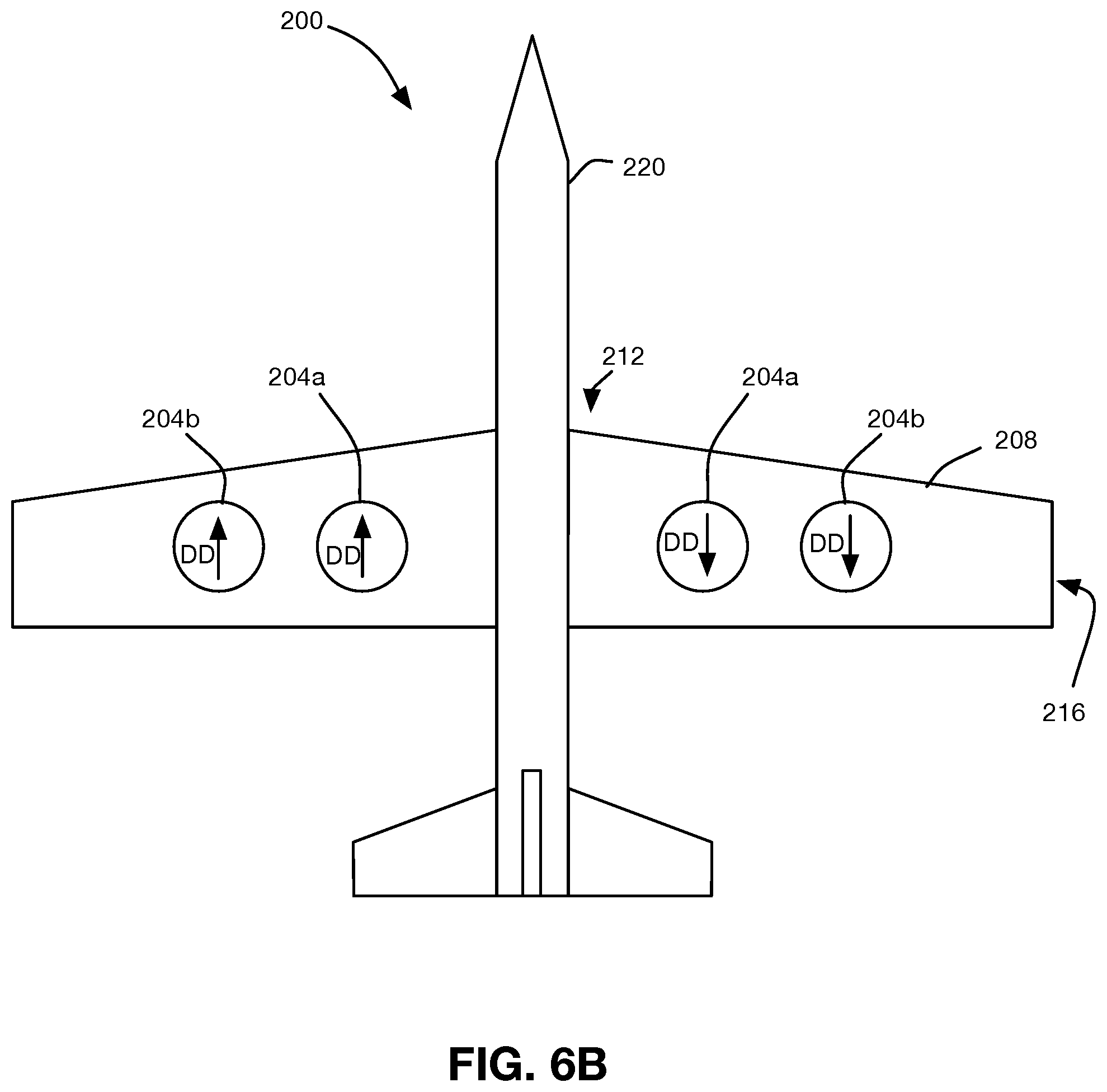 Patent US12129019 Figure 8 – Aircraft and flow guide system having a flow guide structure