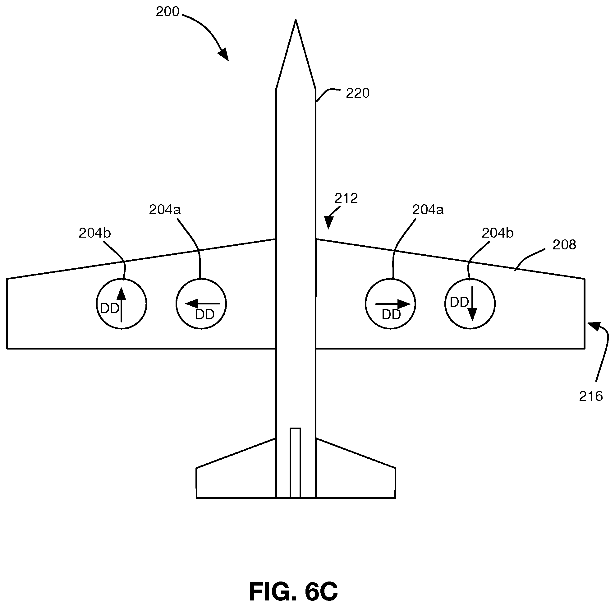 Patent US12129019 Figure 9 – Aircraft and flow guide system having a flow guide structure