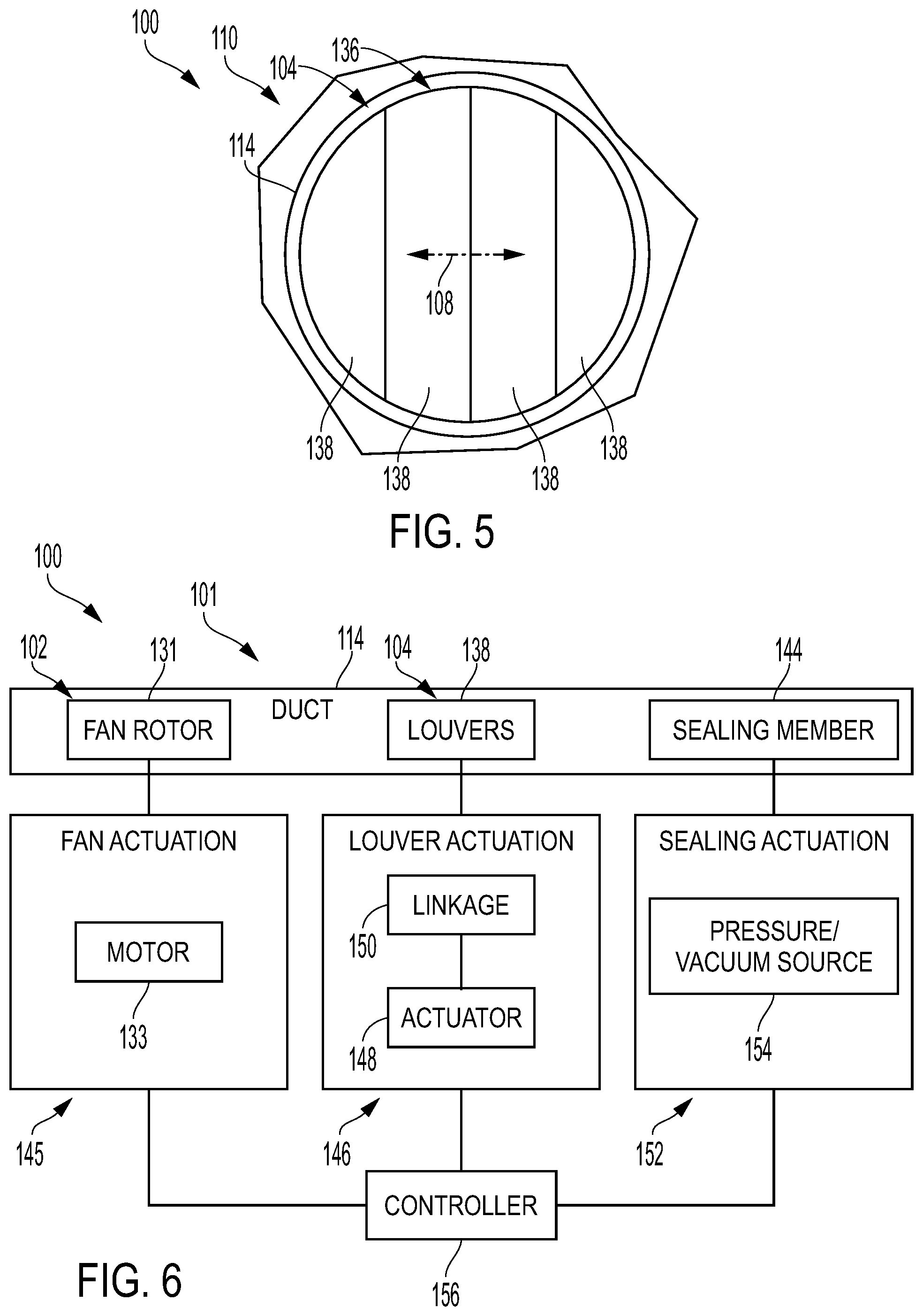 Patent US12129024 Figure 3 – Fan apparatus with lift fan and louvered cover