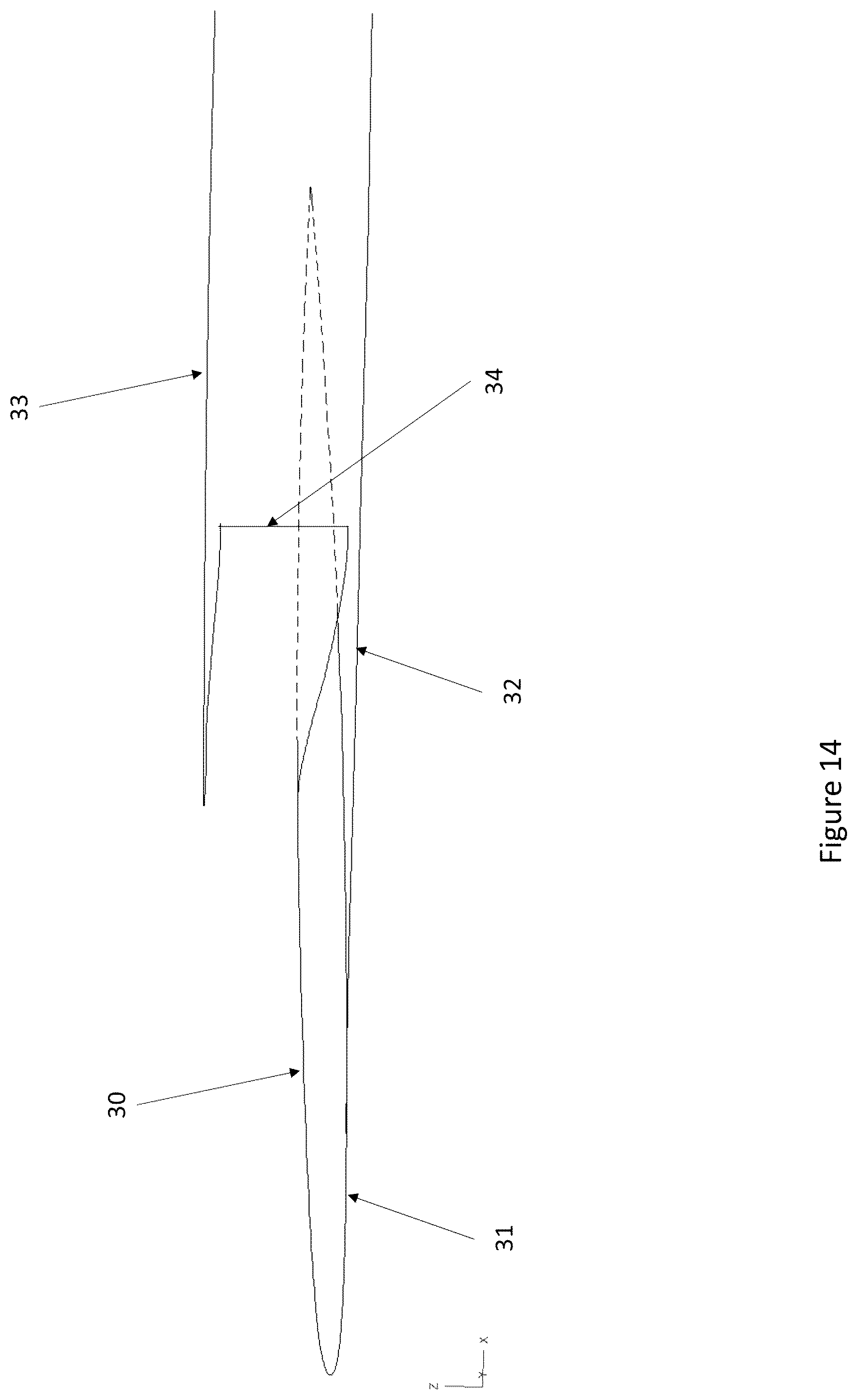 Patent US12129025 Figure 14 – Supersonic aircraft