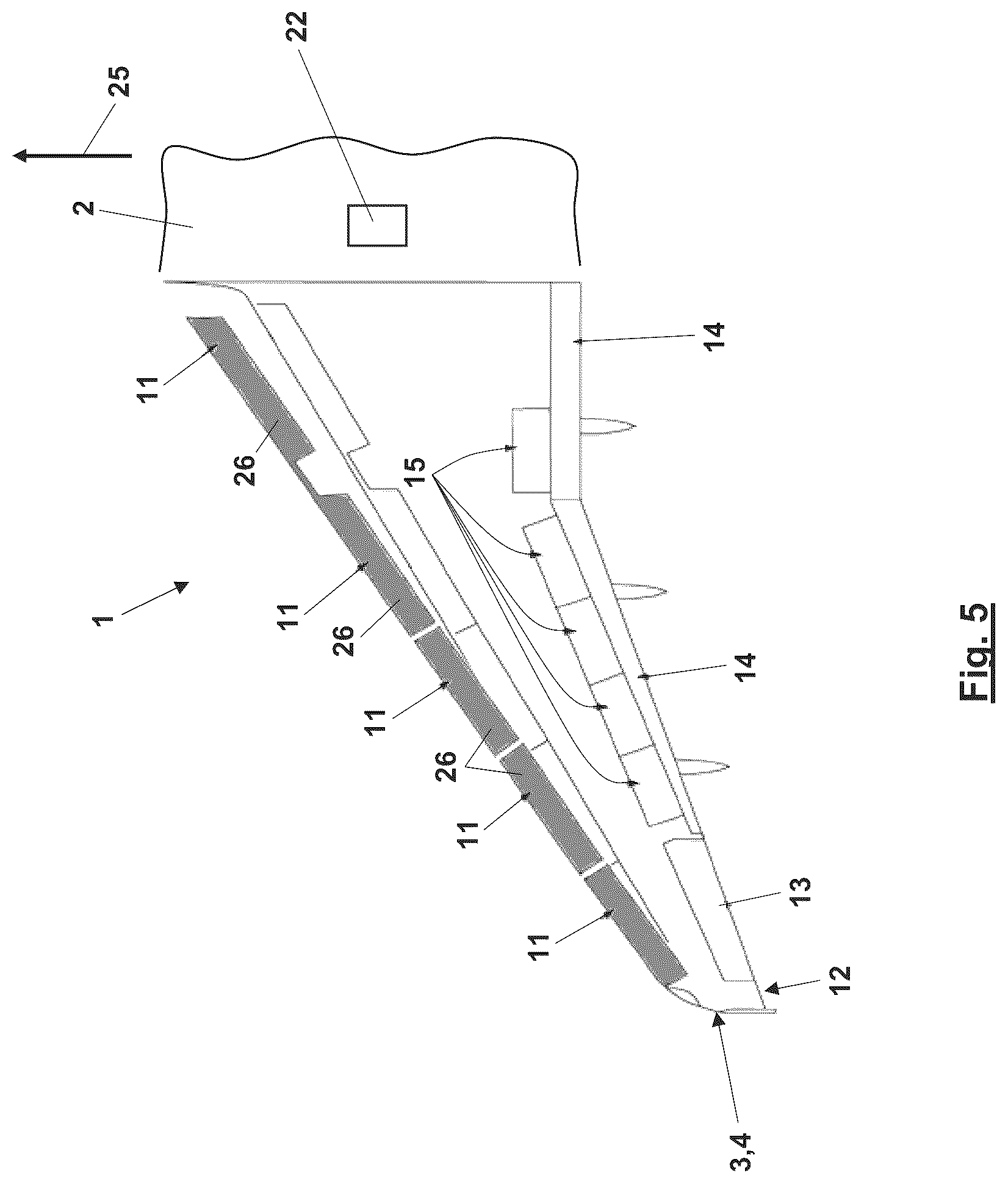 Patent US12129028 Figure 4 – Method and device for expanding the flight envelope of a commercial aircraft