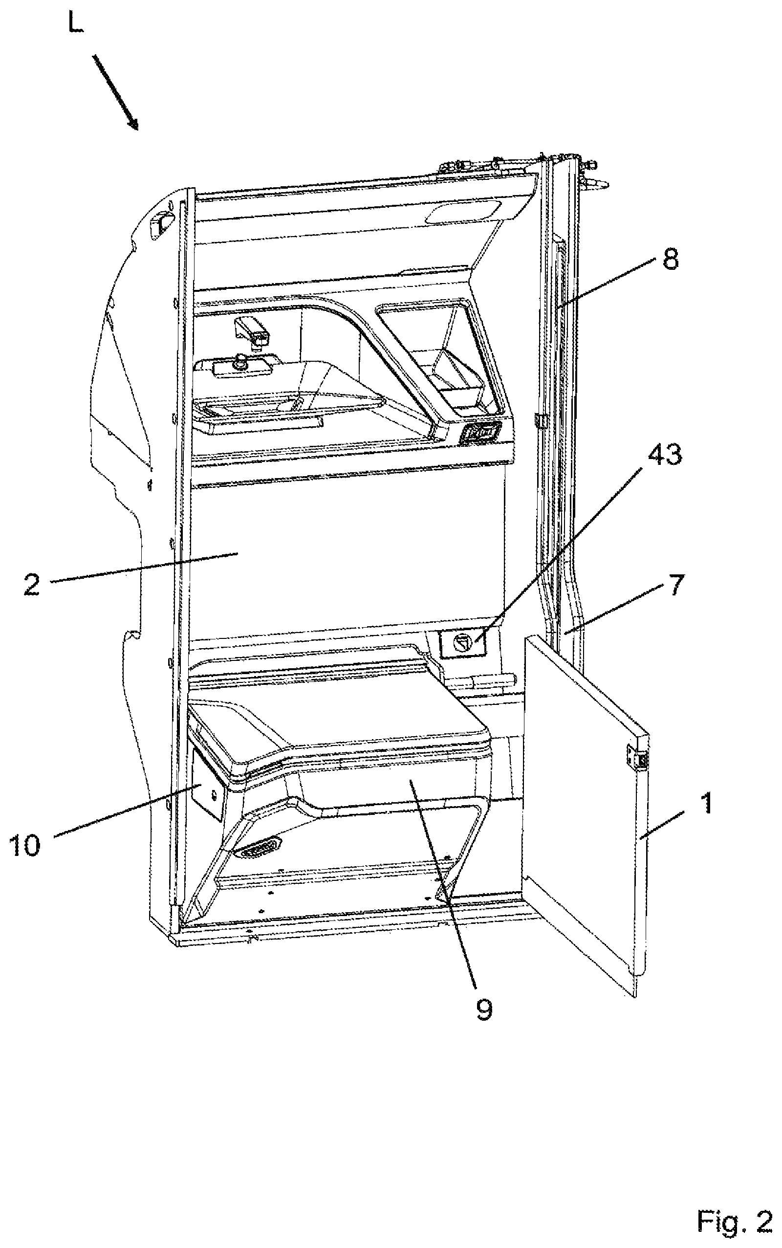 Patent US12129032 Figure 2 – Lavatory arrangement