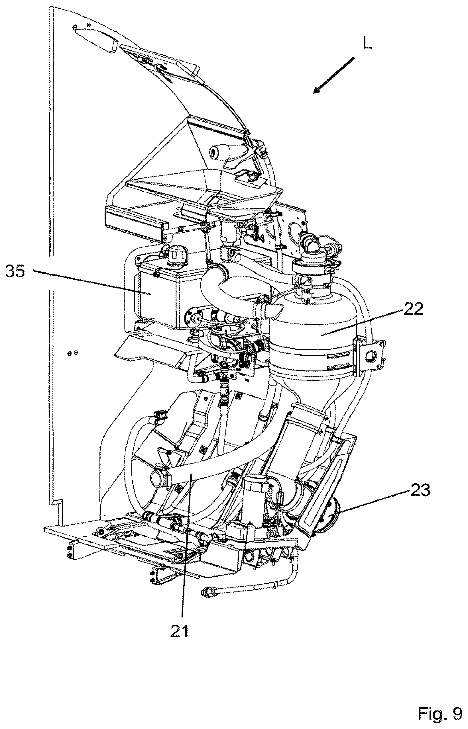 Patent US12129032 Figure 9 – Lavatory arrangement