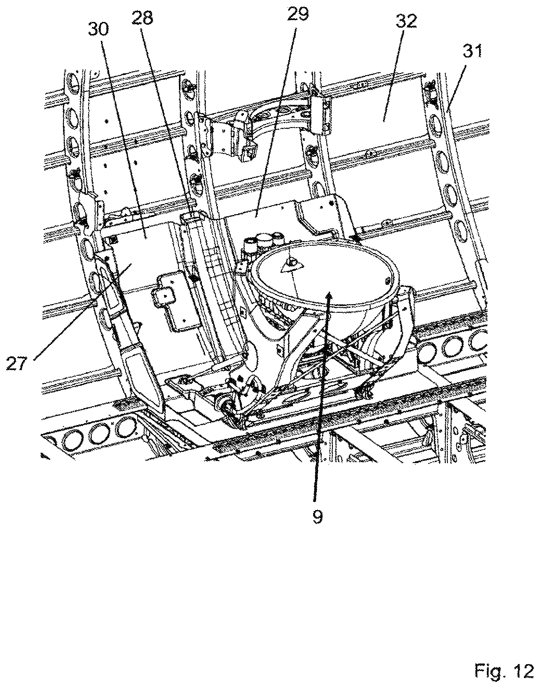 Patent US12129032 Figure 12 – Lavatory arrangement