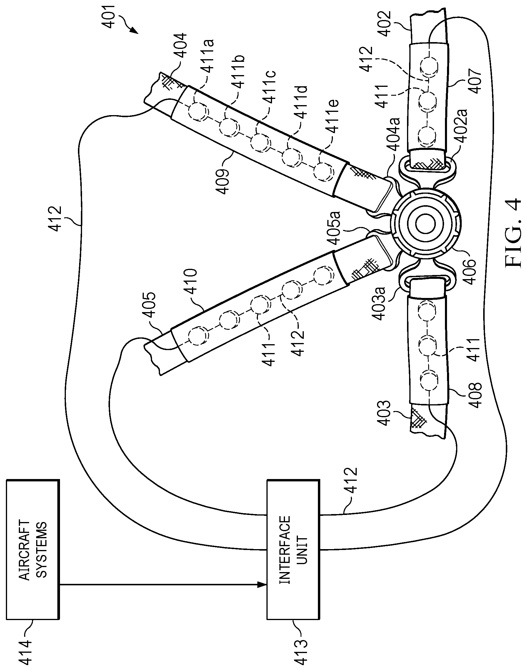 Patent US12129033 Figure 4 – Aircraft restraint system with haptic signaling