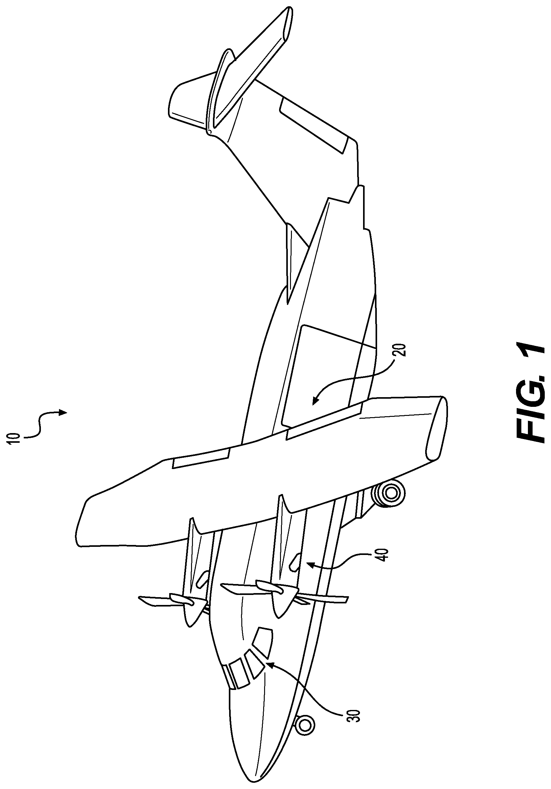 Patent US12129037 Figure 1 – Heating control system and method for unpressurized aircraft