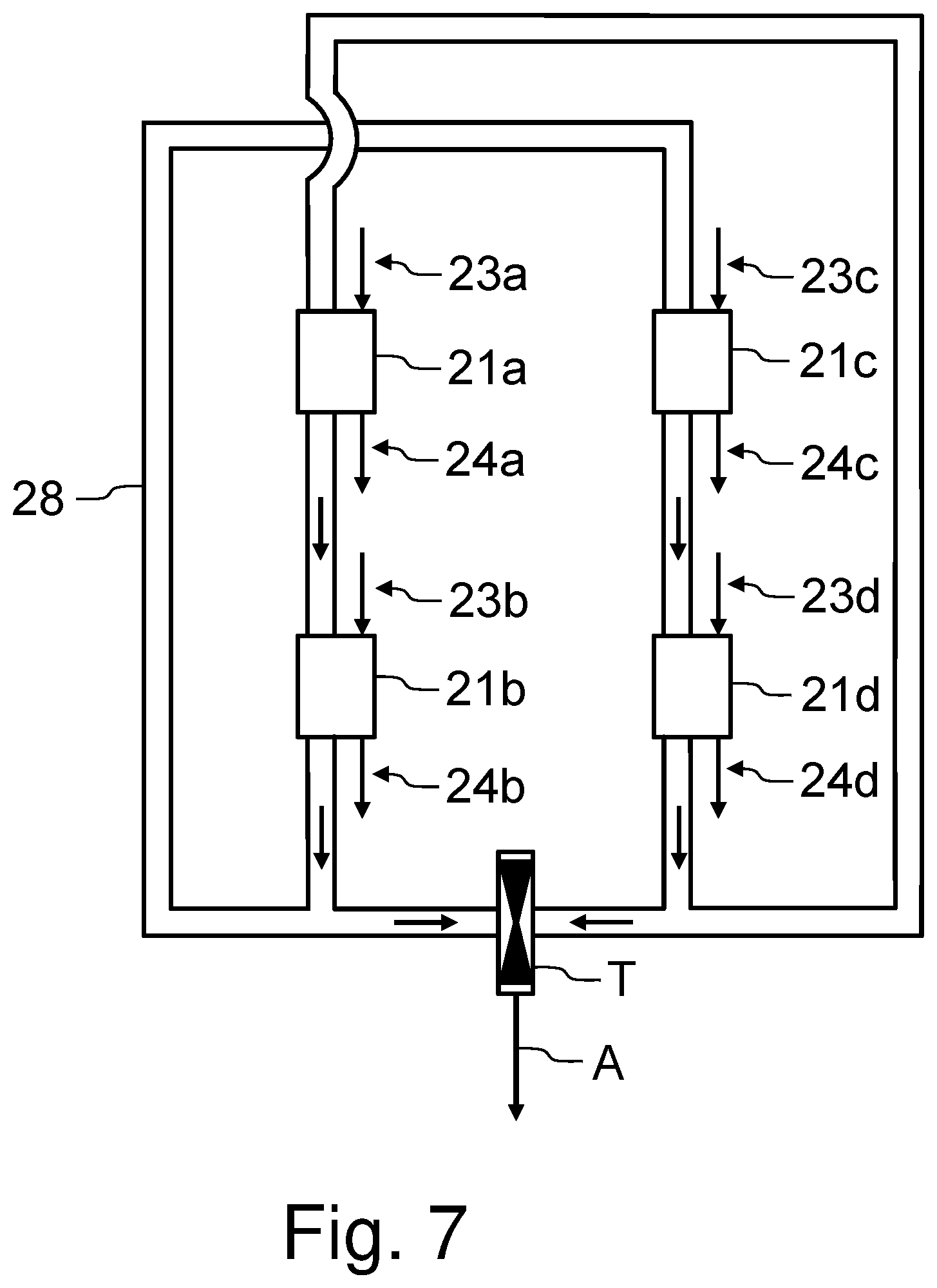 Patent US12129039 Figure 4 – Electric propulsion system of an aircraft