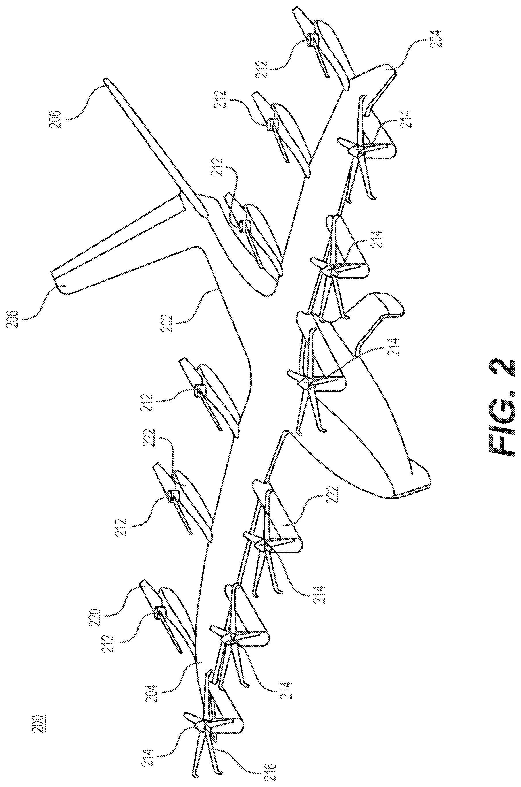 Patent US12129040 Figure 2 – Systems and methods for oil management in gearboxes for eVTOL aircraft