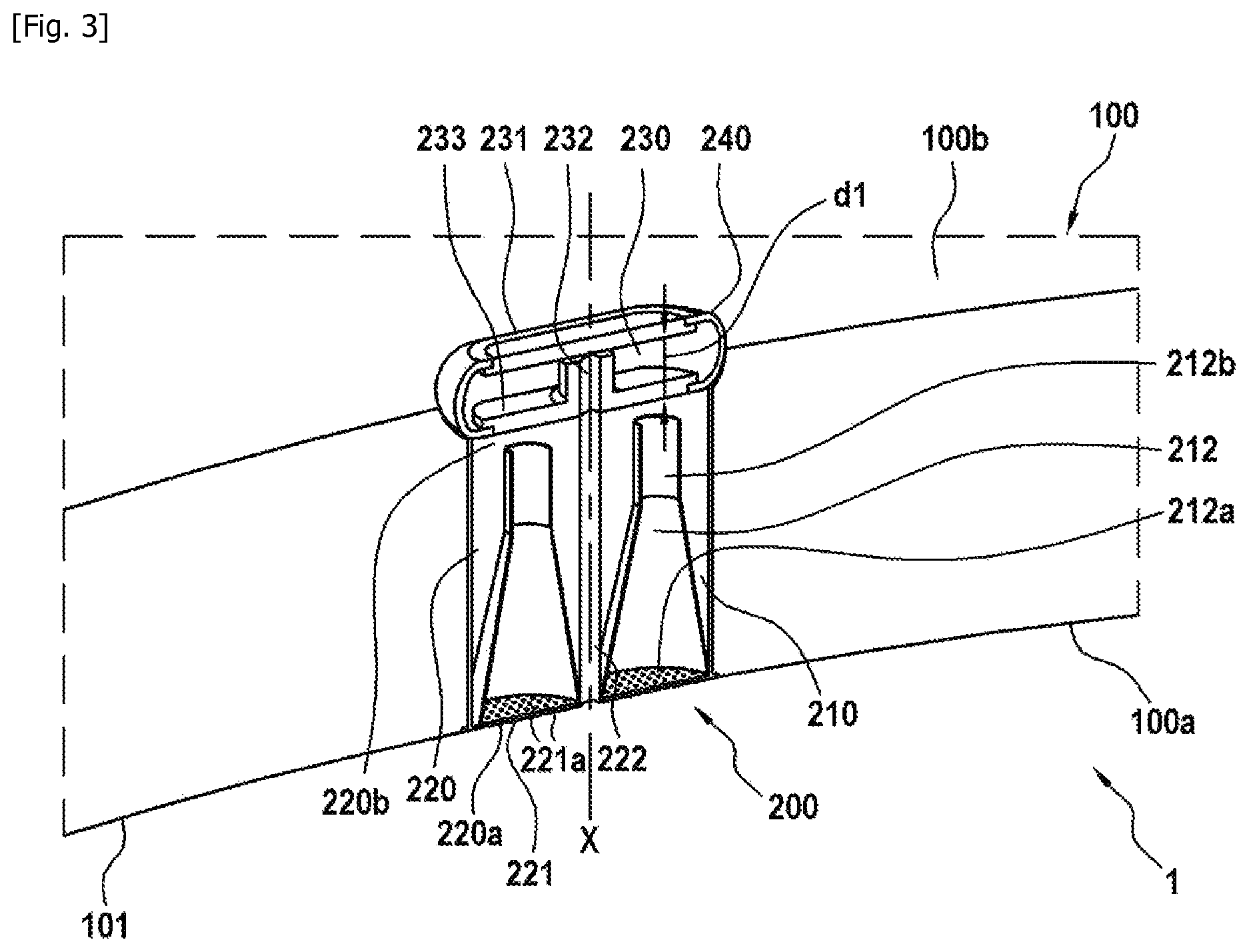 Patent US12129042 Figure 3 – Acoustic sealing element