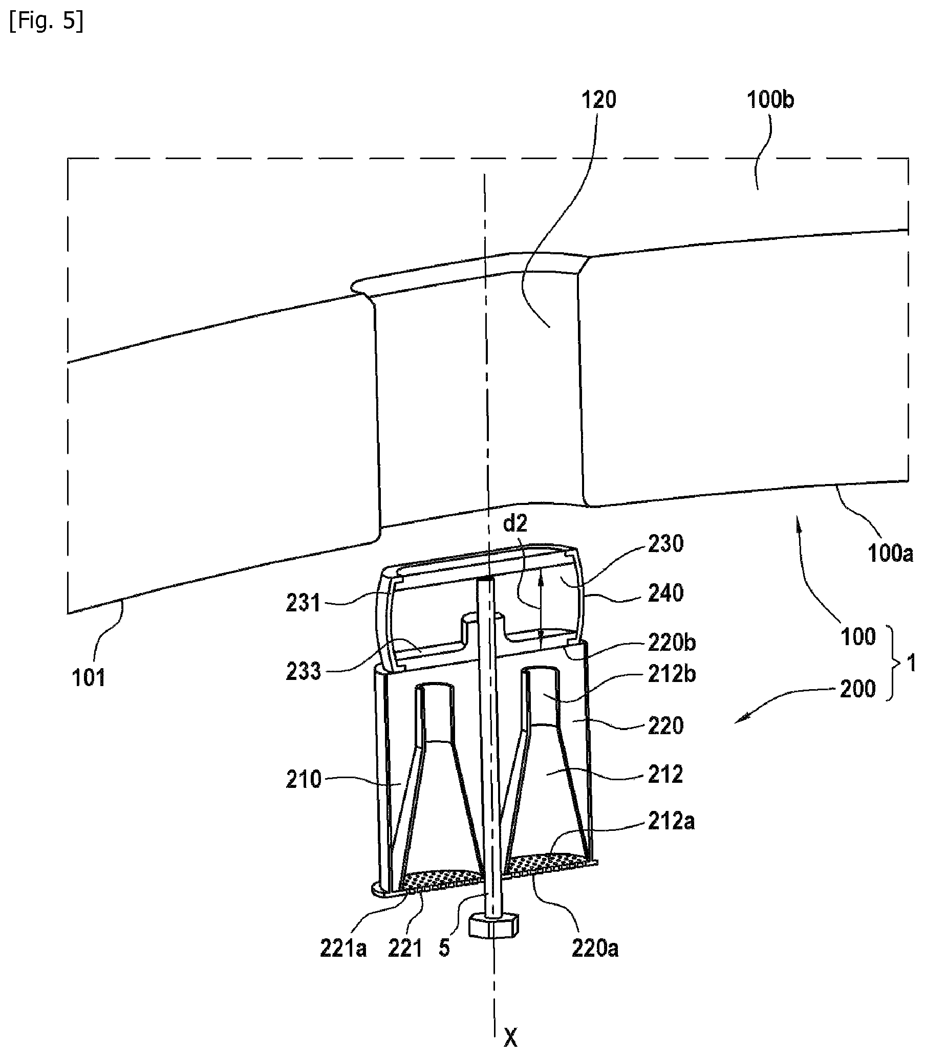 Patent US12129042 Figure 5 – Acoustic sealing element