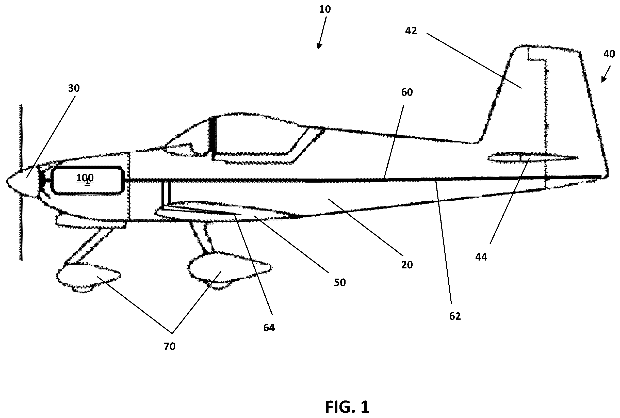 Patent US12129044 Figure 1 – Cooling architecture for hydrogen fuel cell-powered aircraft