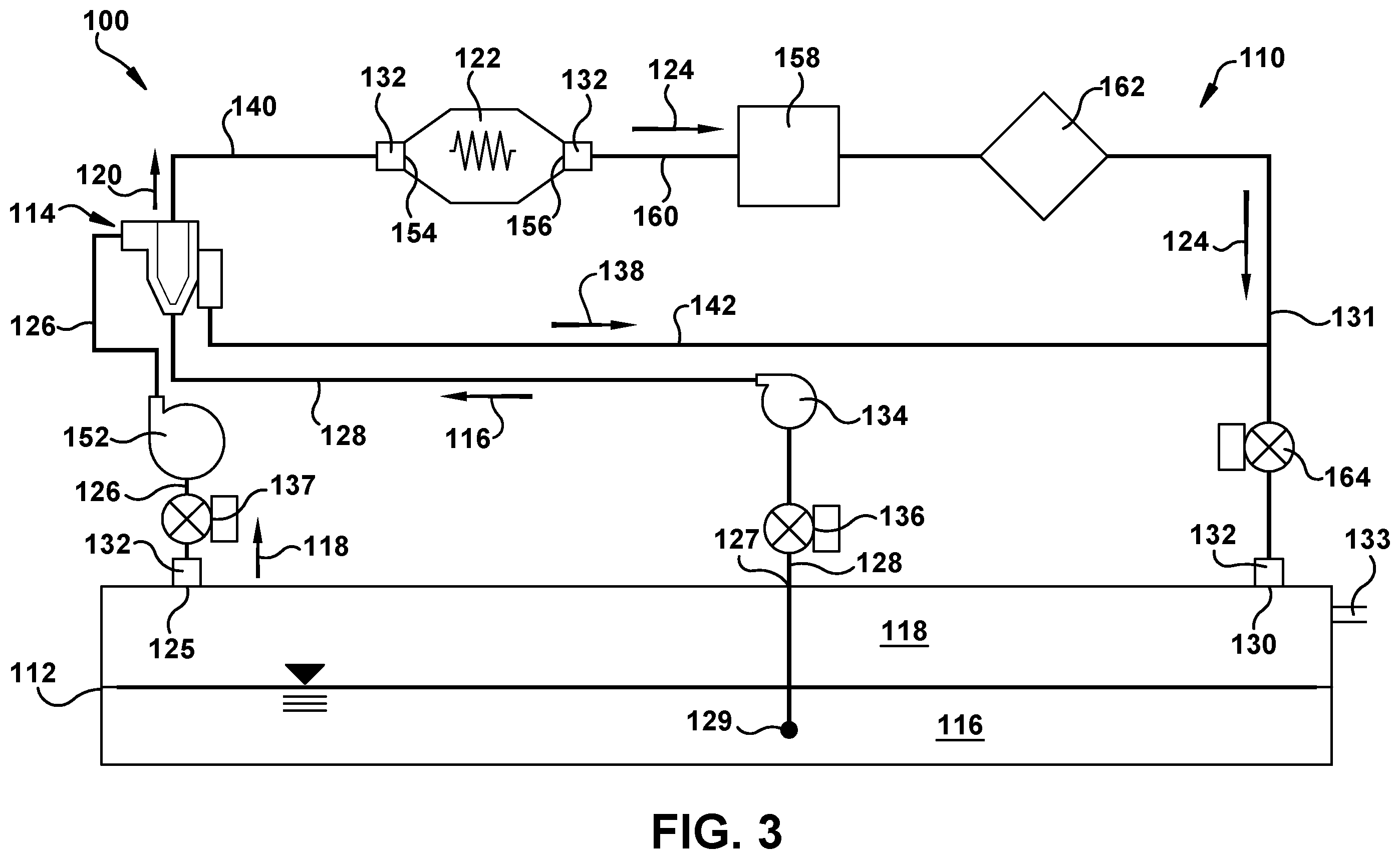 Patent US12129045 Figure 3 – Sparging evaporator with porous media for fuel enrichment in catalytic inerting system