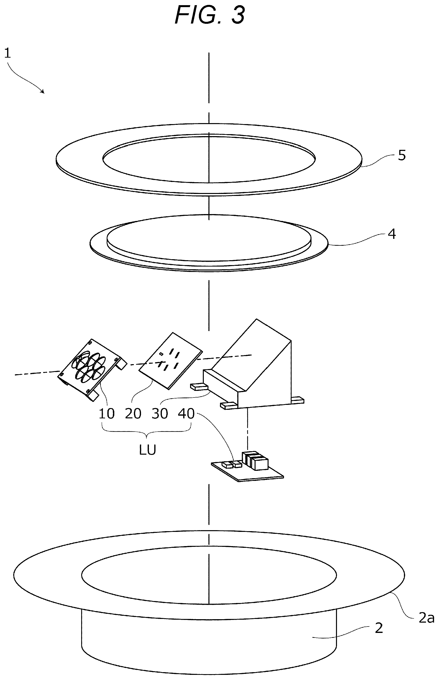 Patent US12129047 Figure 3 – Aircraft lighting unit with lens that splits light of single light-emitting element in different directions