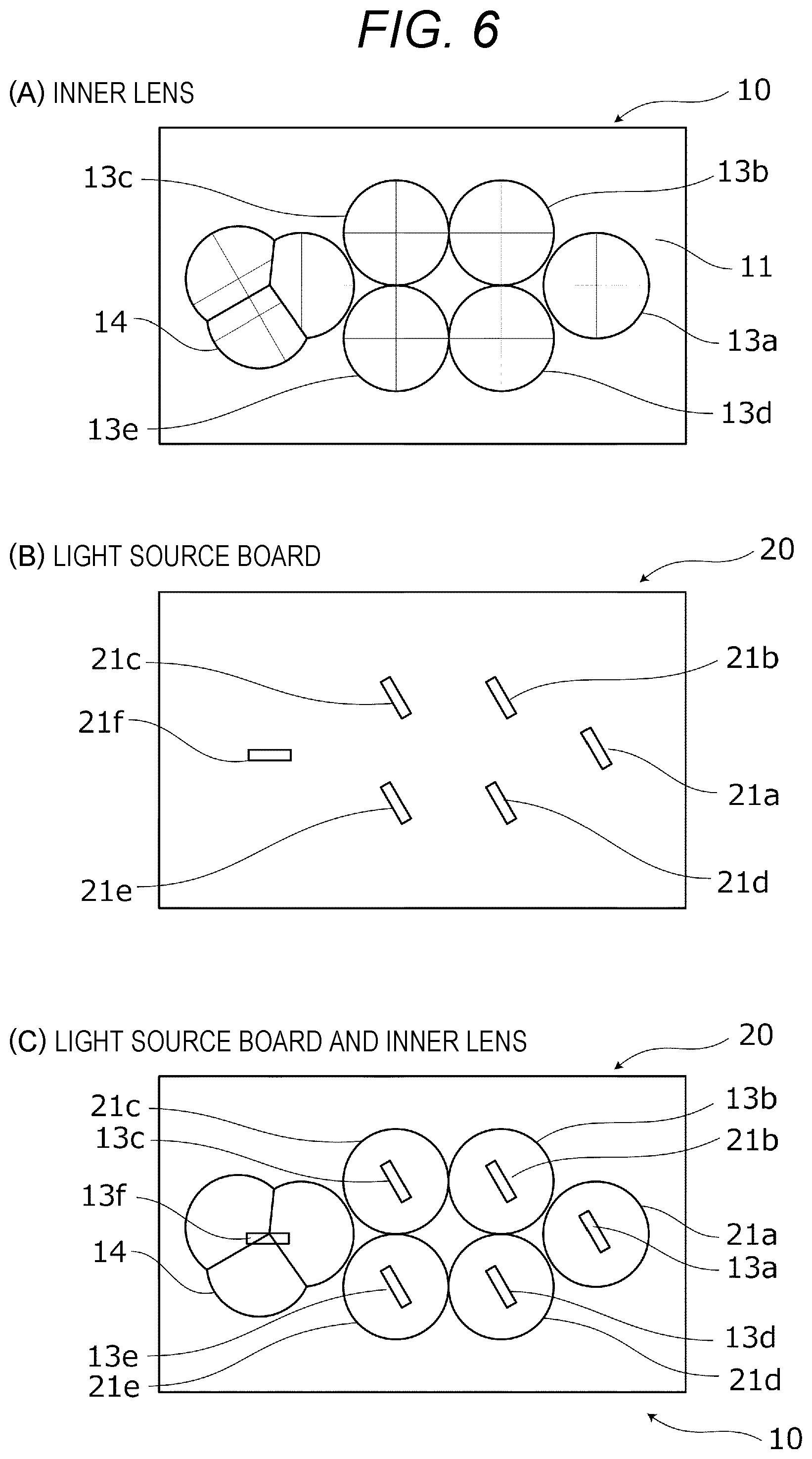 Patent US12129047 Figure 6 – Aircraft lighting unit with lens that splits light of single light-emitting element in different directions