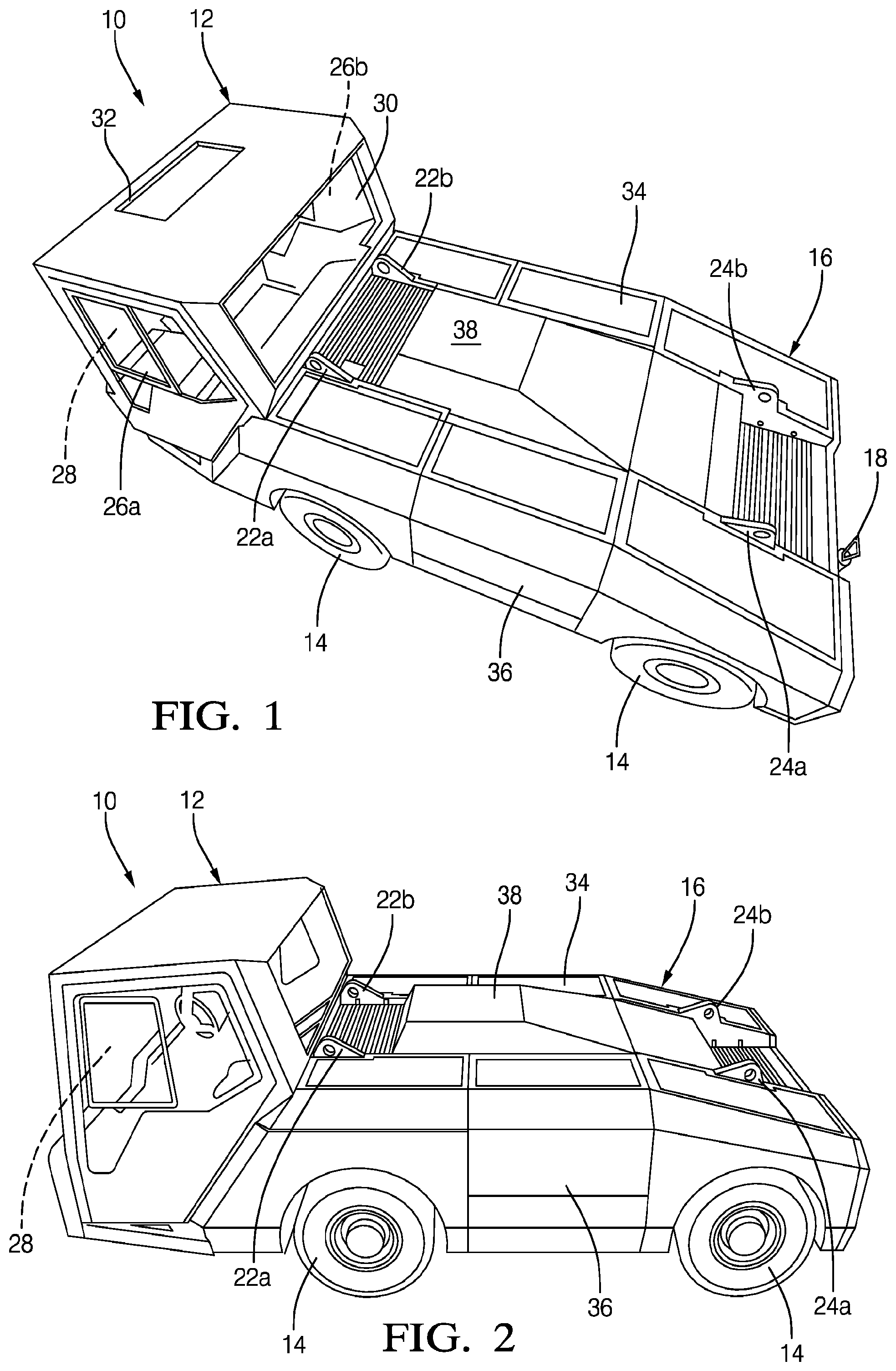Patent US12129049 Figure 1 – Transmission arrangement for an electric pushback vehicle