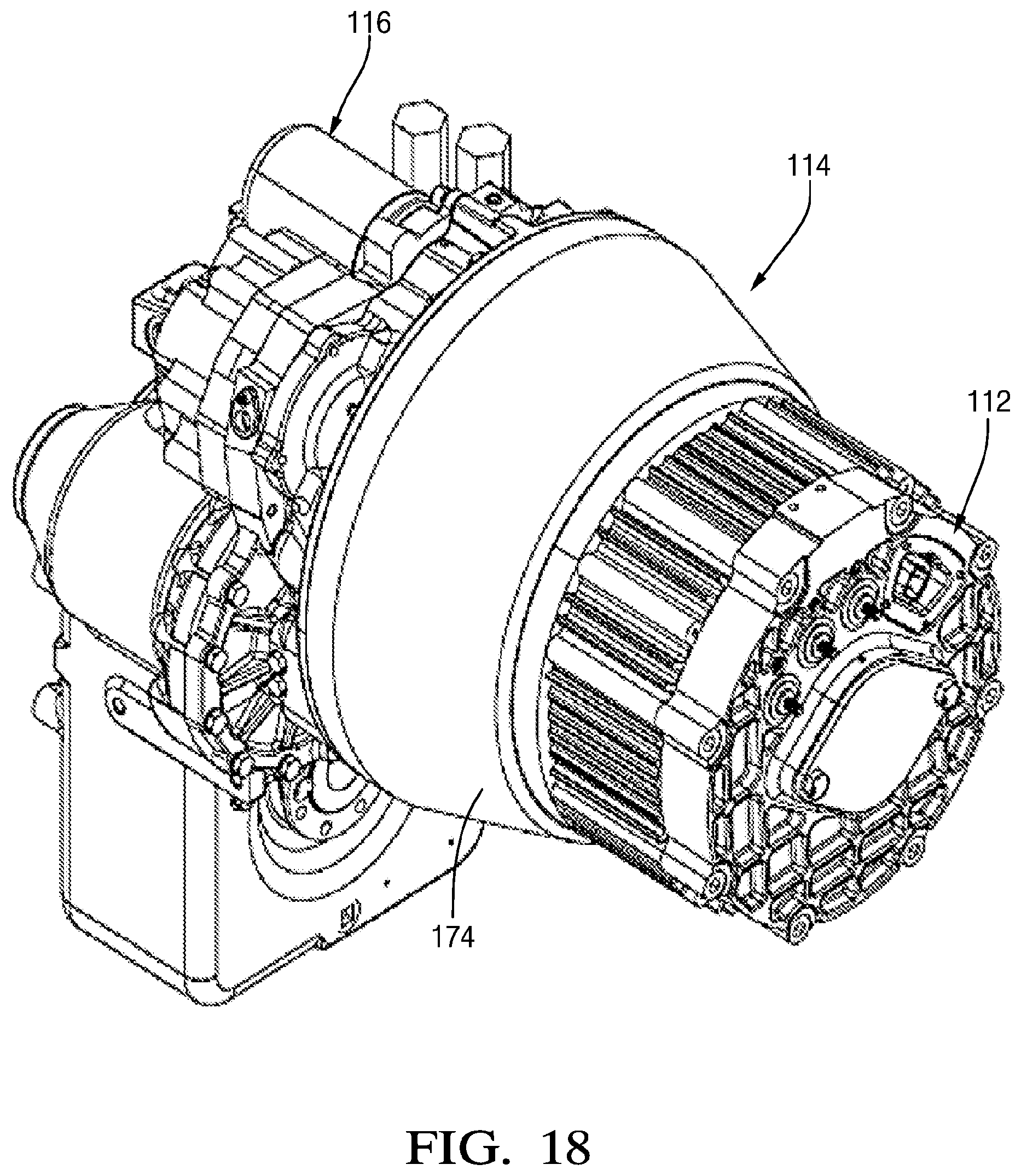 Patent US12129049 Figure 12 – Transmission arrangement for an electric pushback vehicle