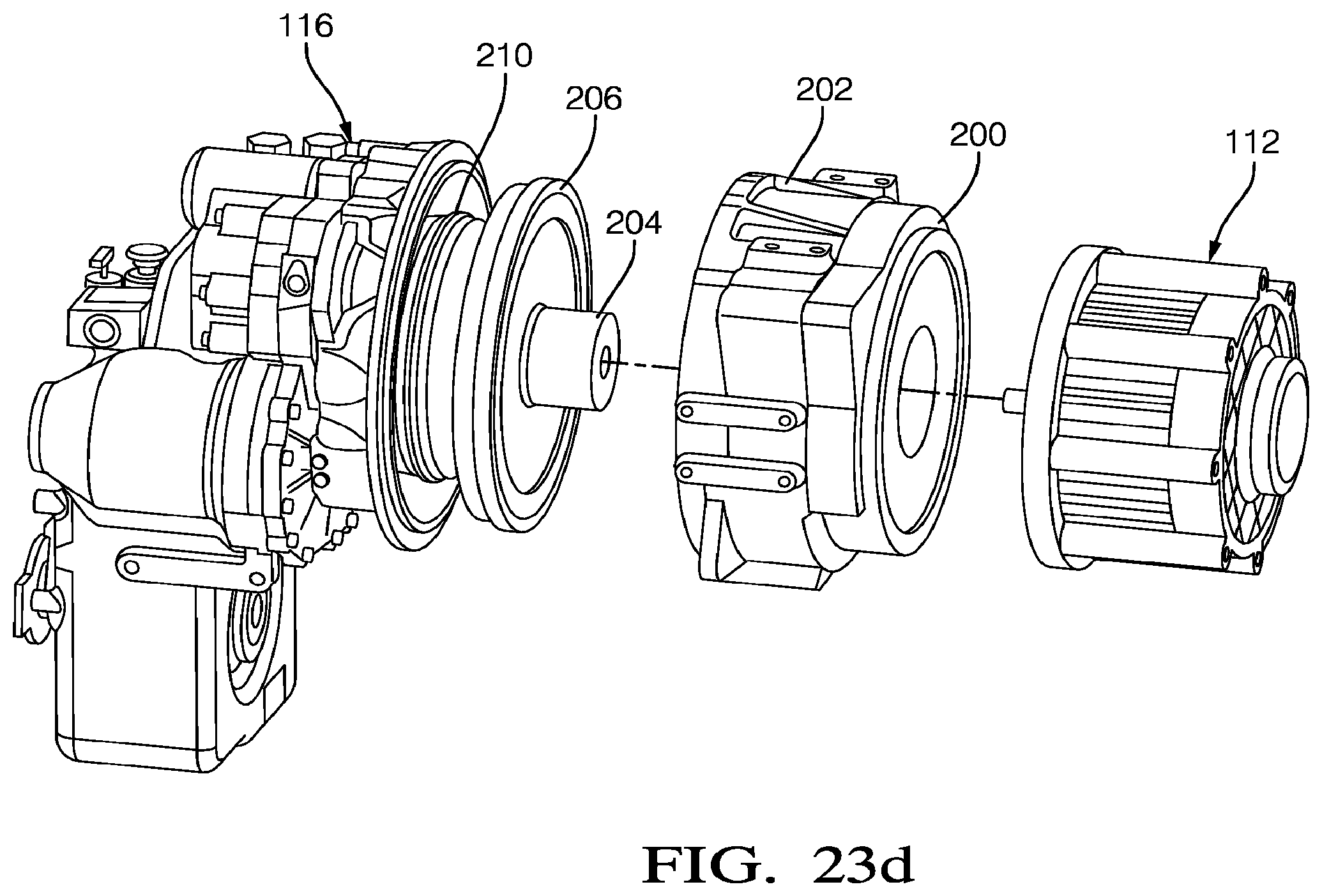 Patent US12129049 Figure 20 – Transmission arrangement for an electric pushback vehicle