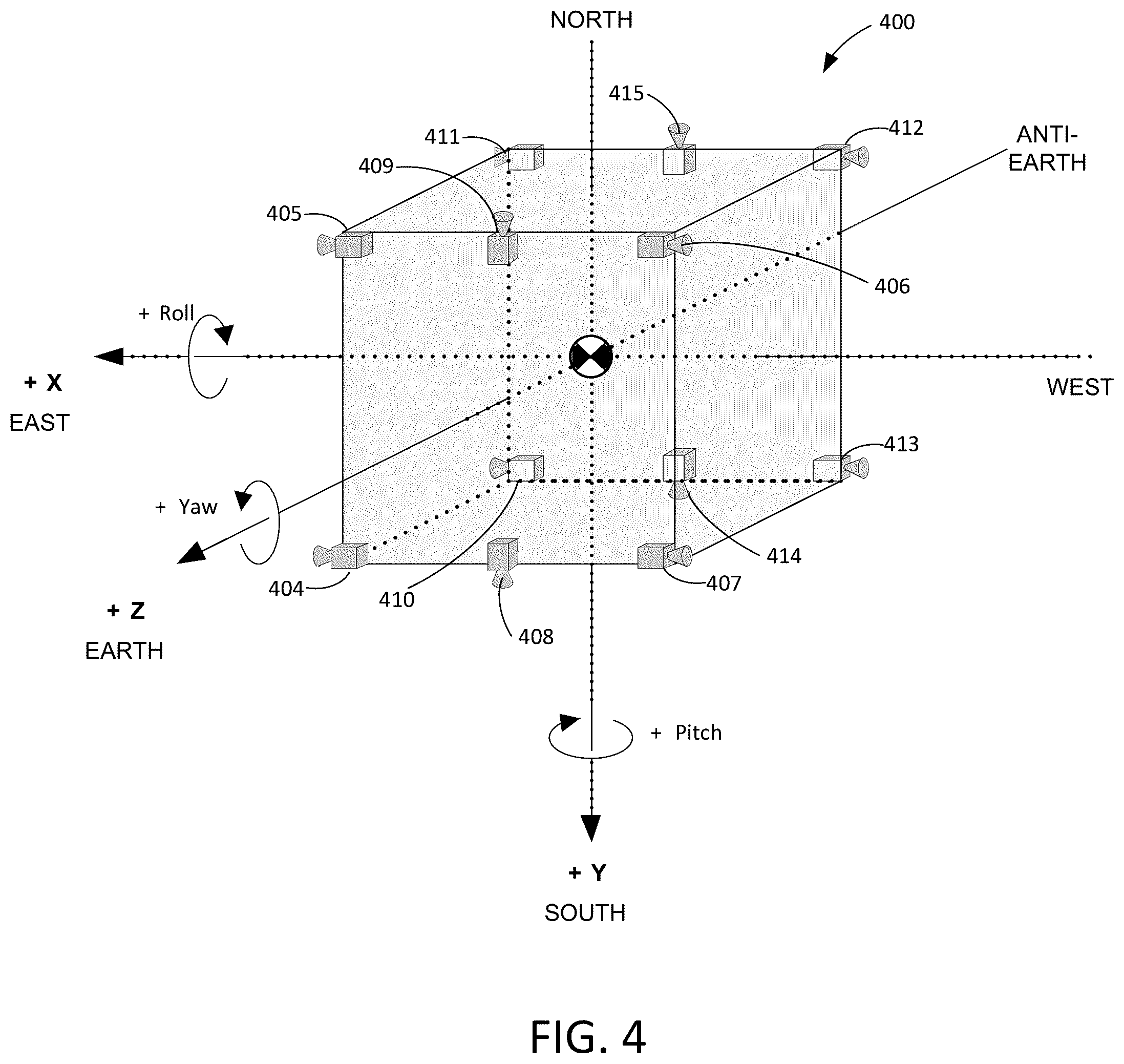 Patent US12129053 Figure 4 – Satellite propellant tank with integrated regulation