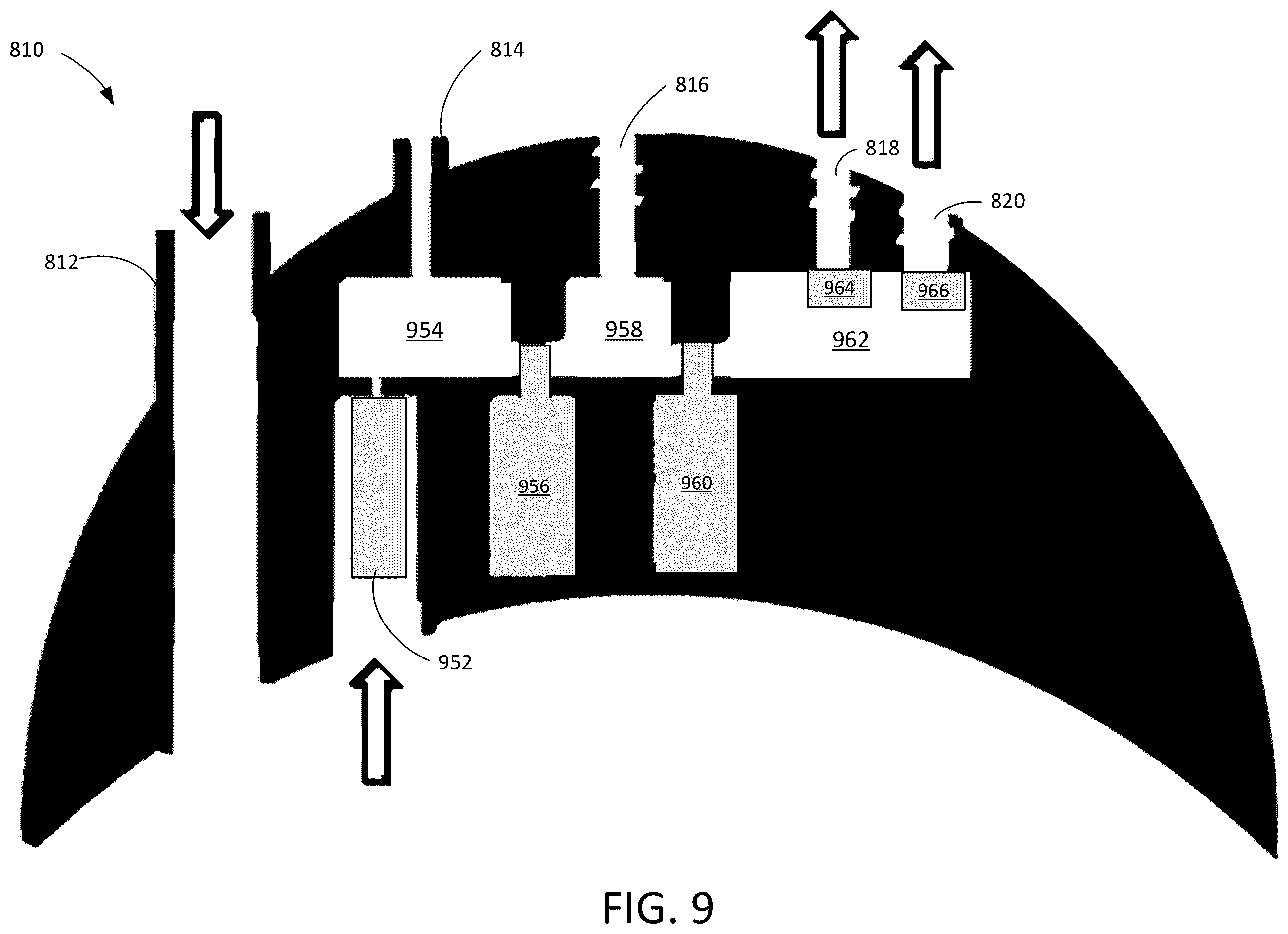 Patent US12129053 Figure 8 – Satellite propellant tank with integrated regulation