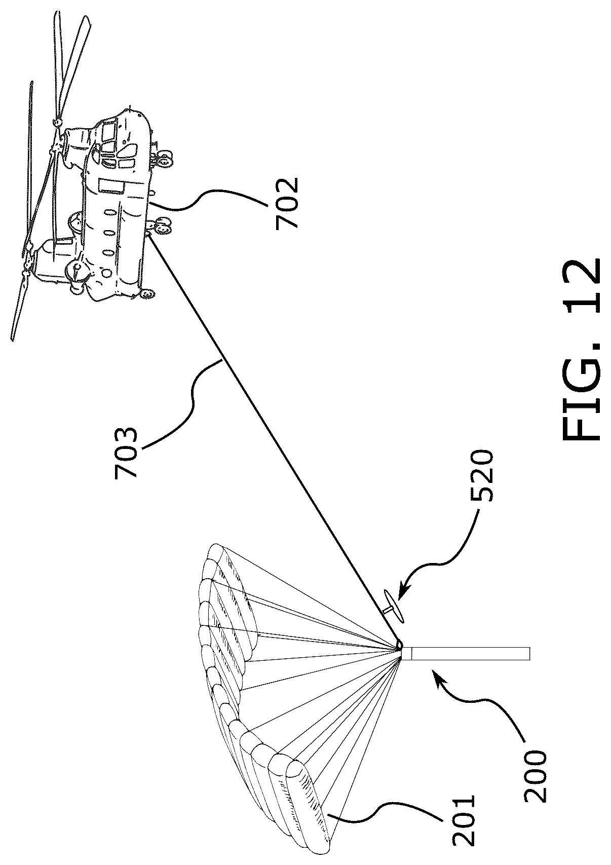 Patent US12129054 Figure 12 – VTOL aircraft-conducted soft capture, preserving and landing of spacecrafts