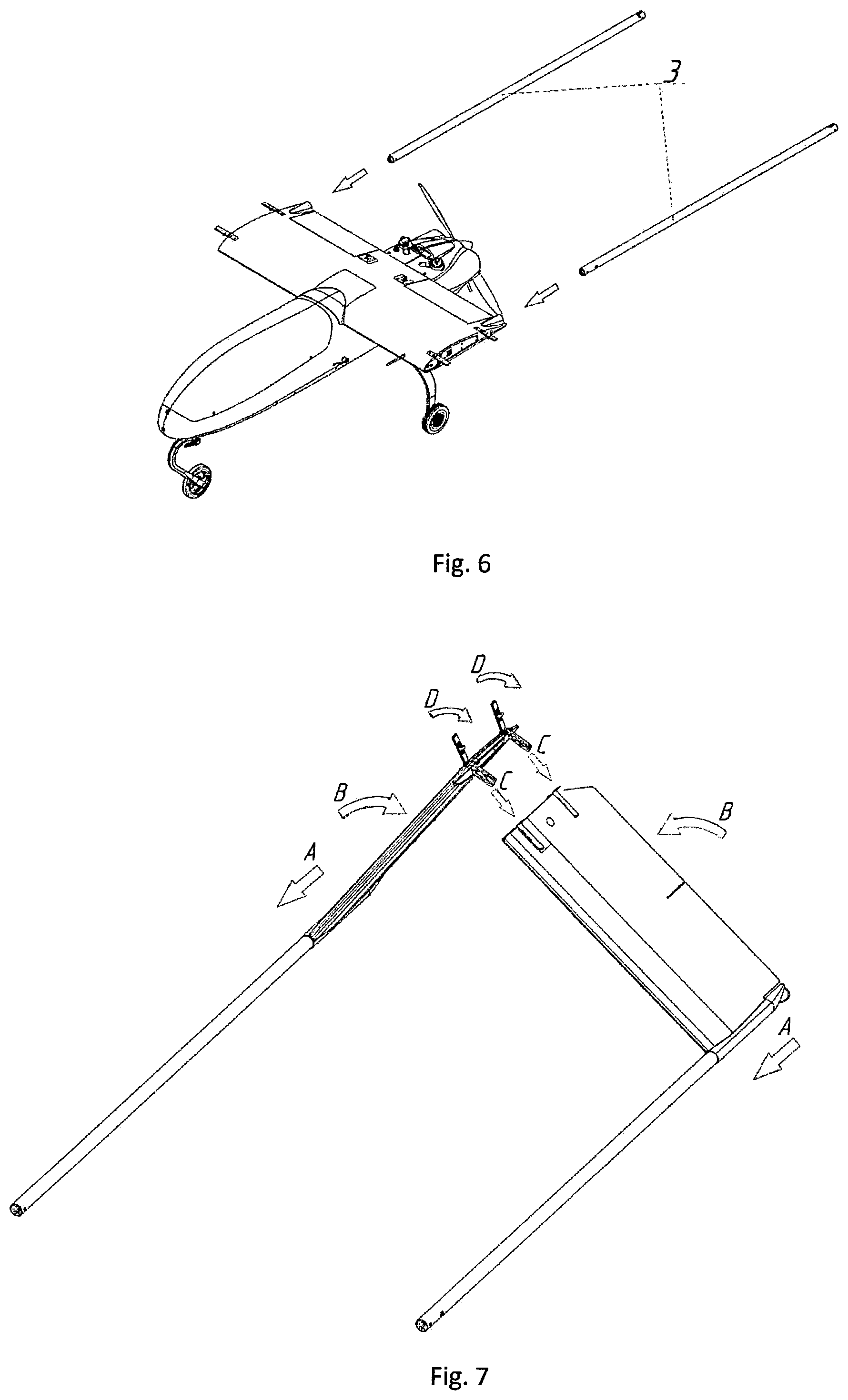 Patent US12129057 Figure 4 – UAV structural elements quick release fastening system