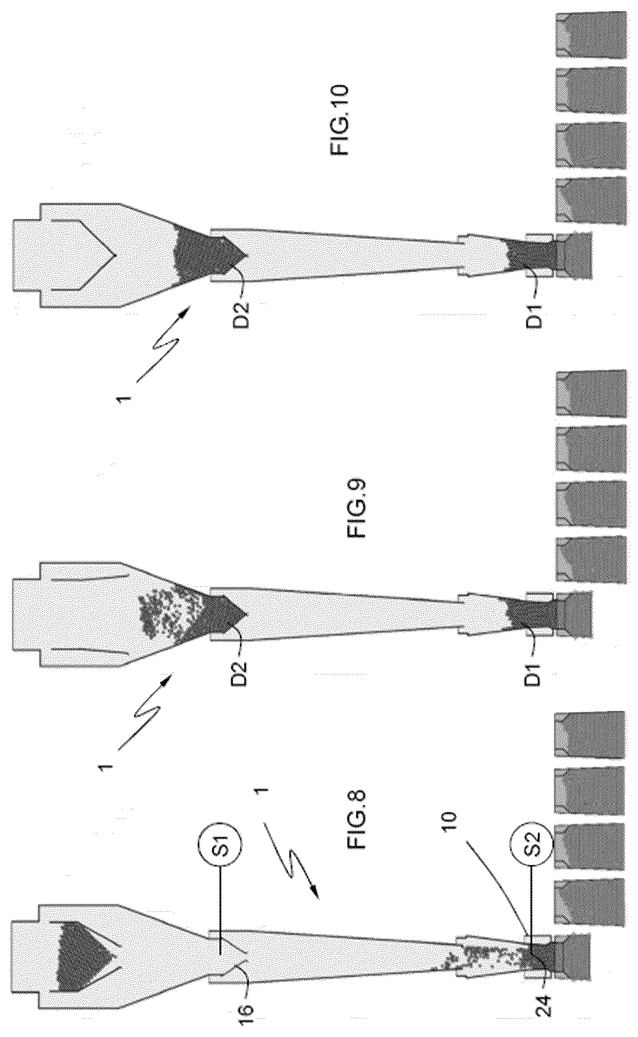 Patent US12129058 Figure 5 – Flow regulation system for the filling of a sack with a granular product, and corresponding machine and method