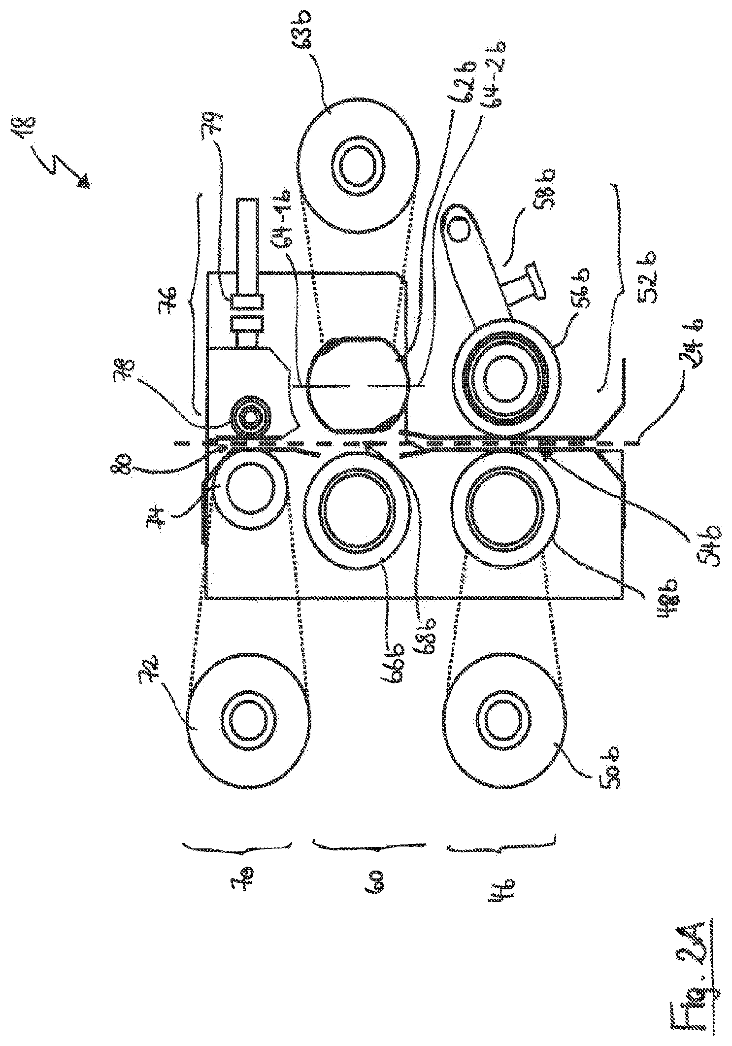 Patent US12129059 Figure 2 – Apparatus for the track individual provision of sheet material for placing underneath