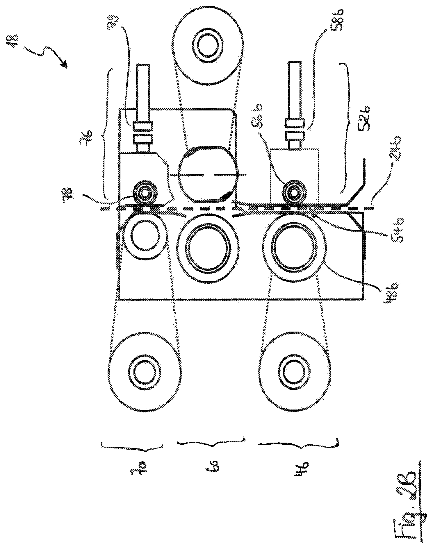 Patent US12129059 Figure 3 – Apparatus for the track individual provision of sheet material for placing underneath