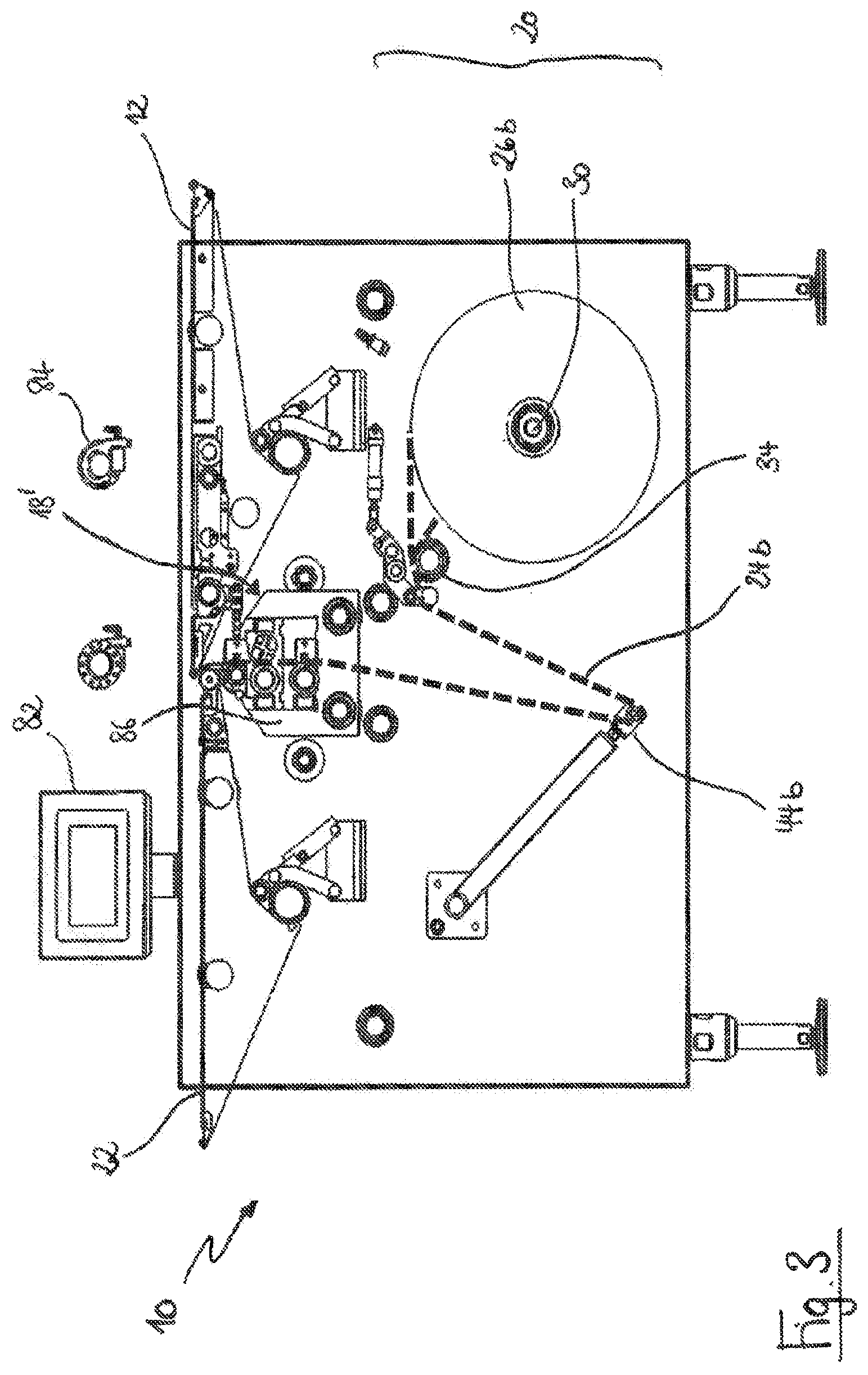Patent US12129059 Figure 4 – Apparatus for the track individual provision of sheet material for placing underneath