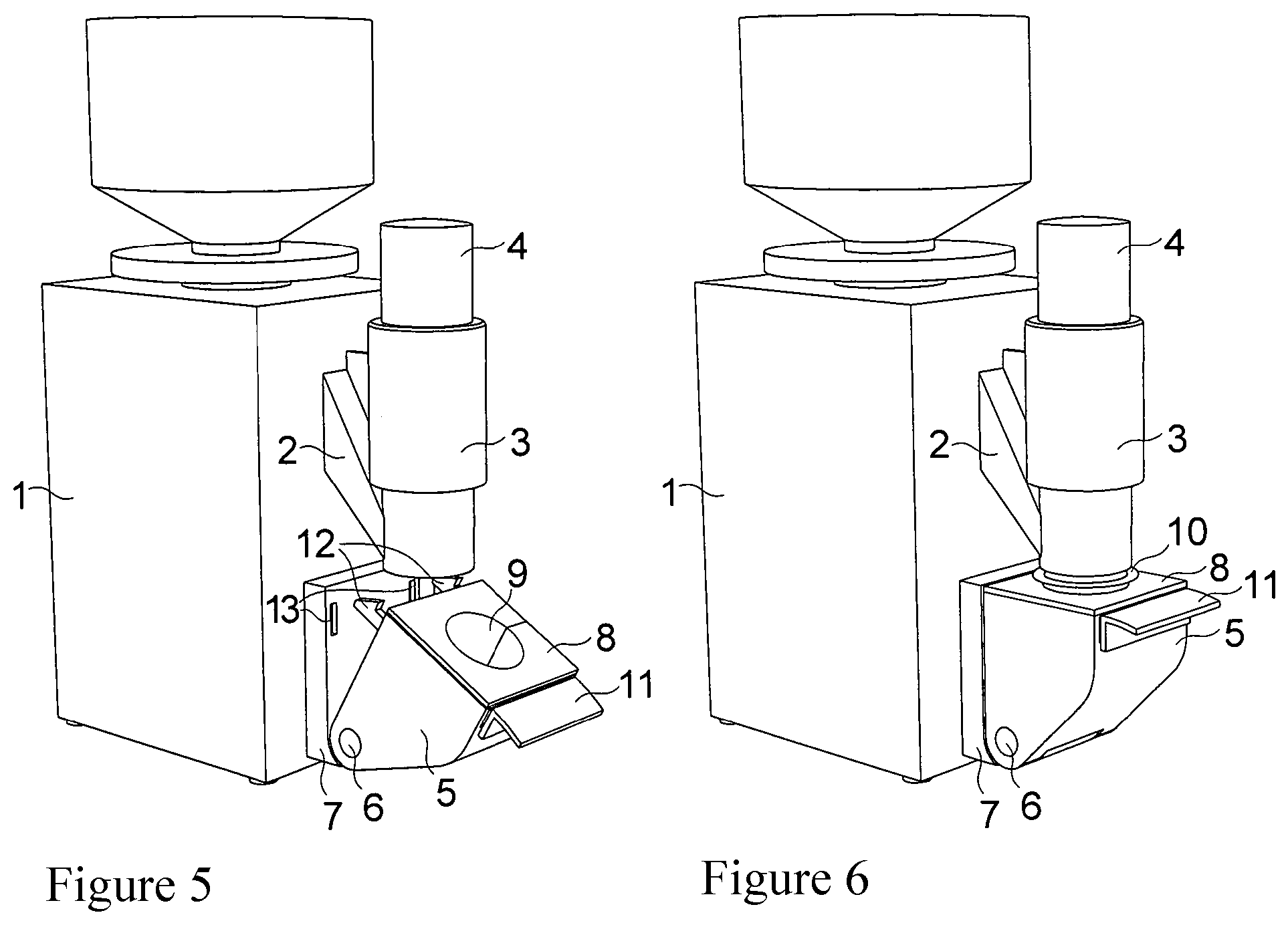 Patent US12129060 Figure 2 – Coffee grinder having filling device for refillable coffee capsules
