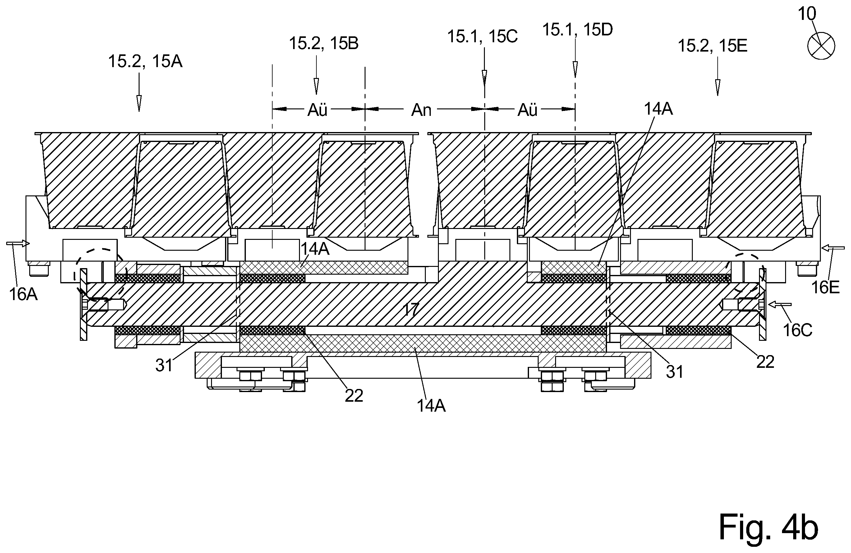 Patent US12129062 Figure 8 – Packaging machine with a grouping device and method for producing single-layer groups of partially overlapping products