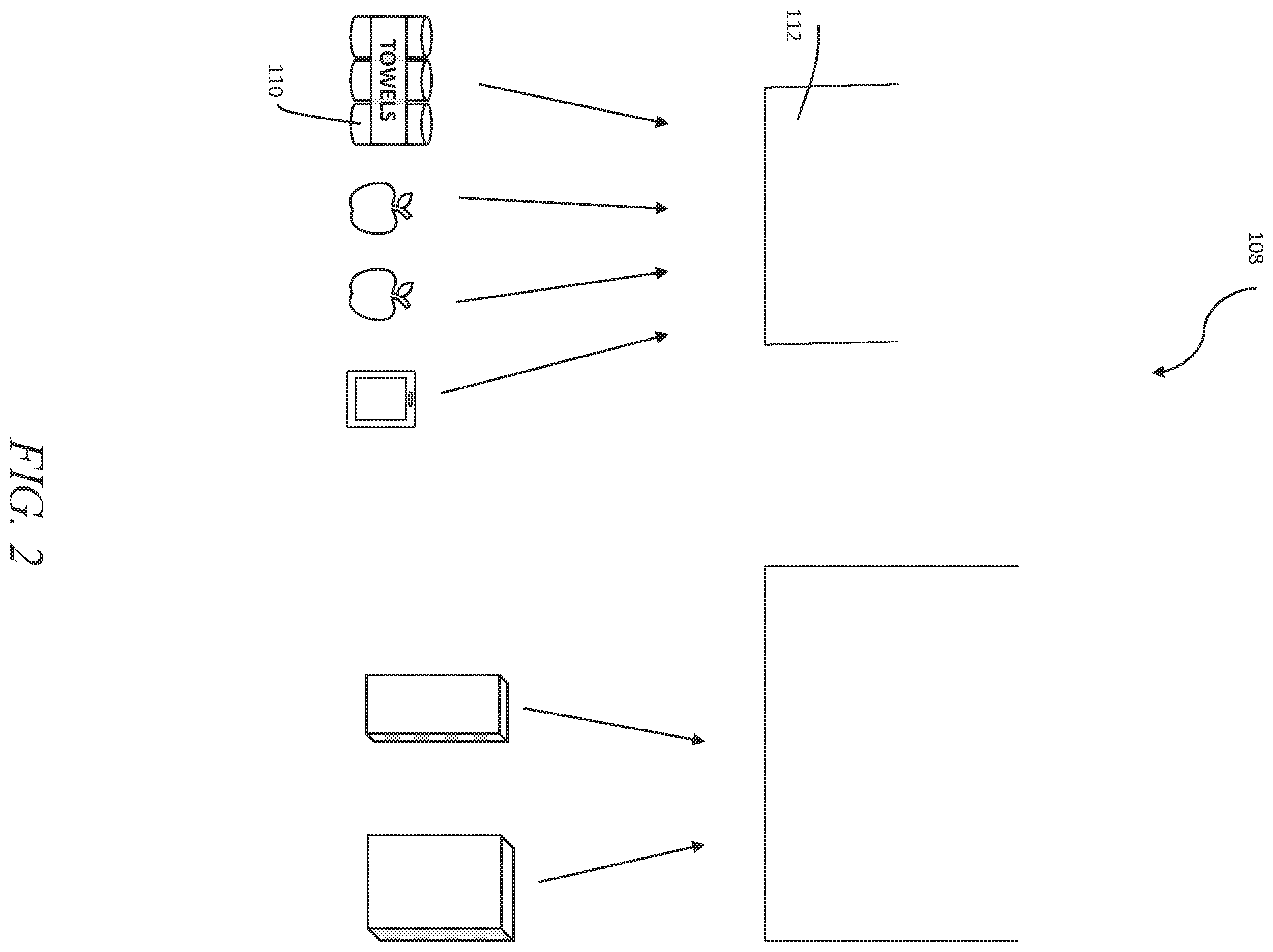 Patent US12129066 Figure 2 – Systems and methods for assembling unpacked merchandise in containers