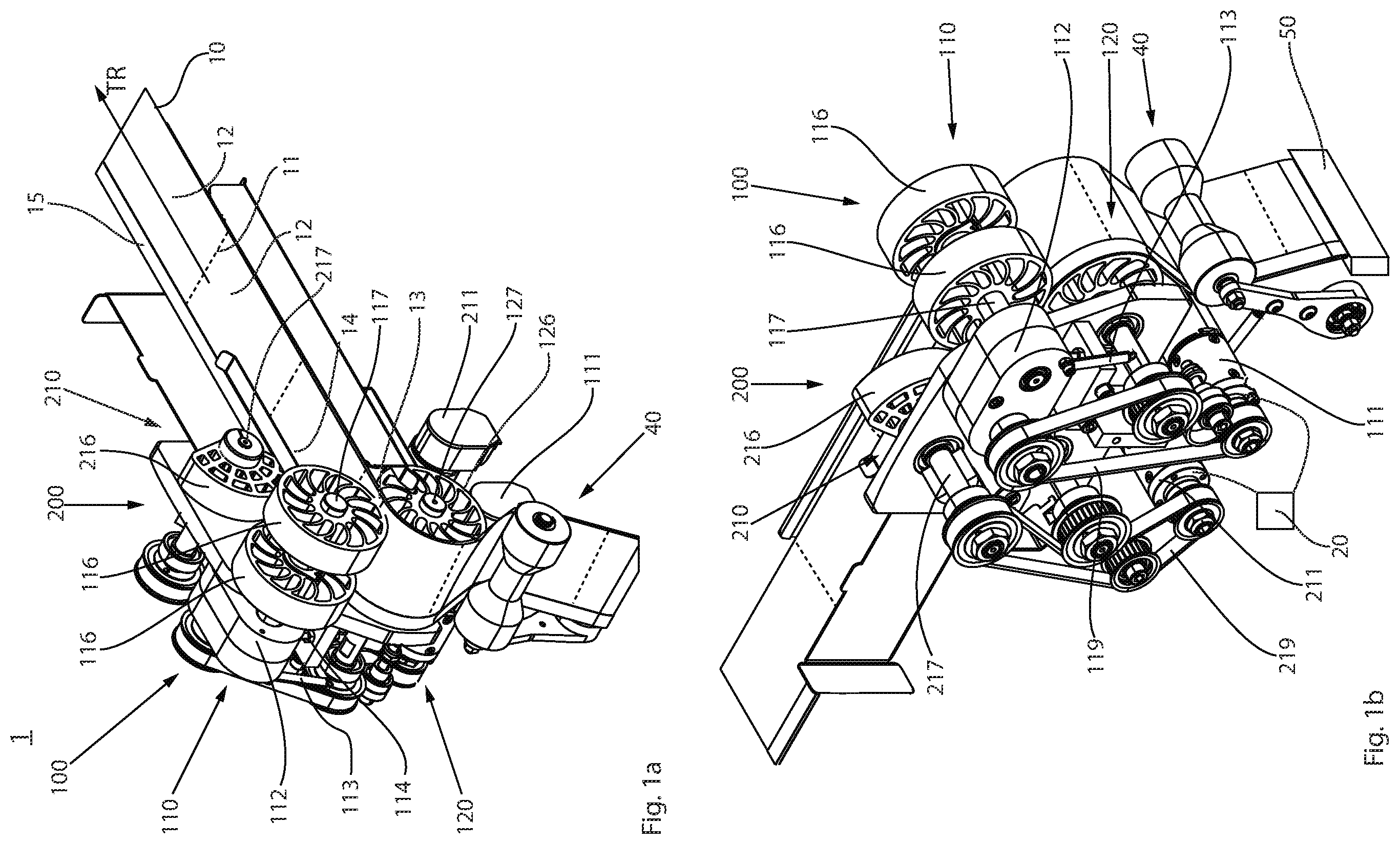 Patent US12129067 Figure 1 – Separating device and method for separating a blister tube, and packaging device comprising a separating device