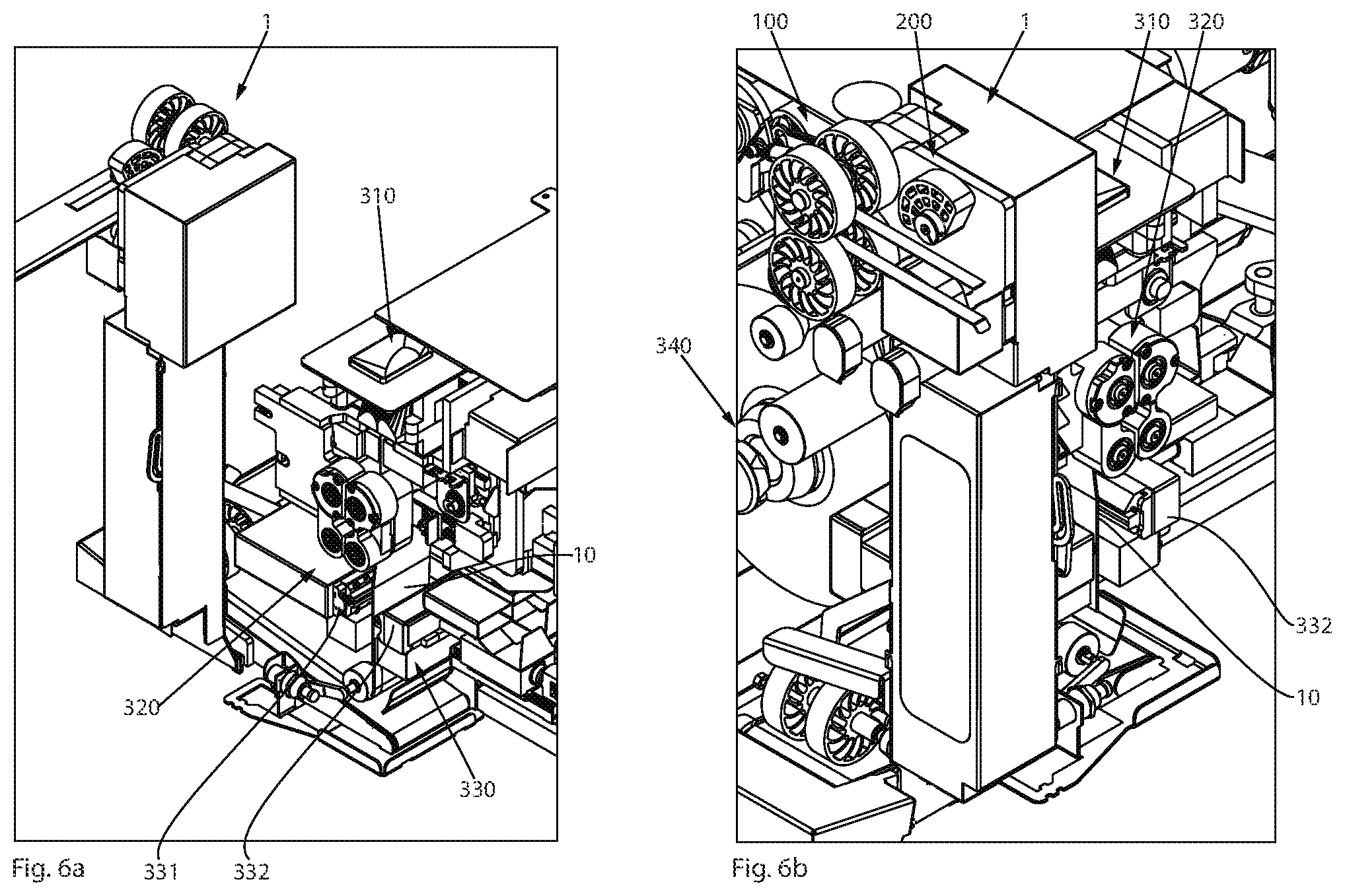 Patent US12129067 Figure 4 – Separating device and method for separating a blister tube, and packaging device comprising a separating device