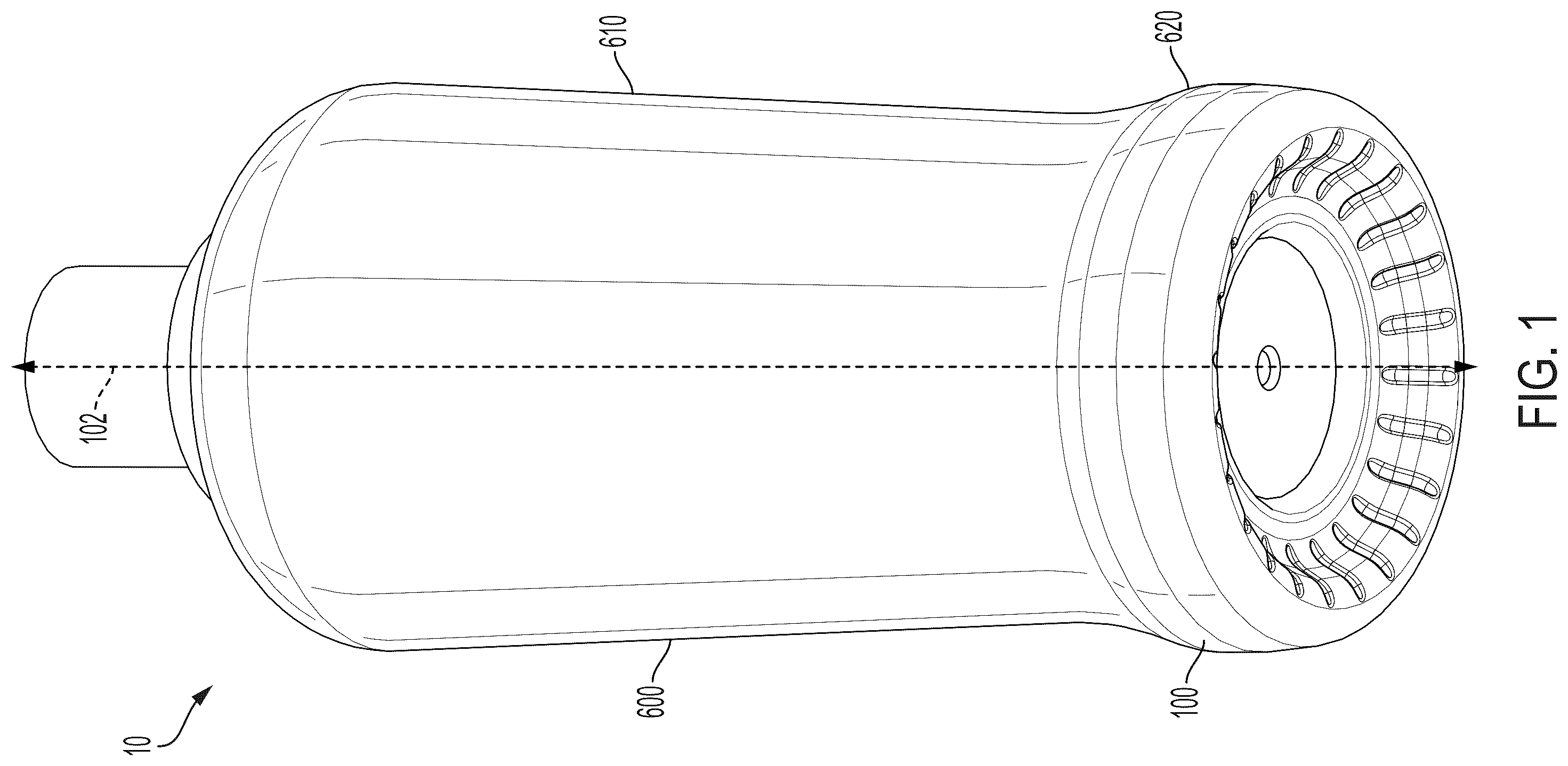 Patent US12129072 — Flexible base for aseptic-fill bottles — Figure 1