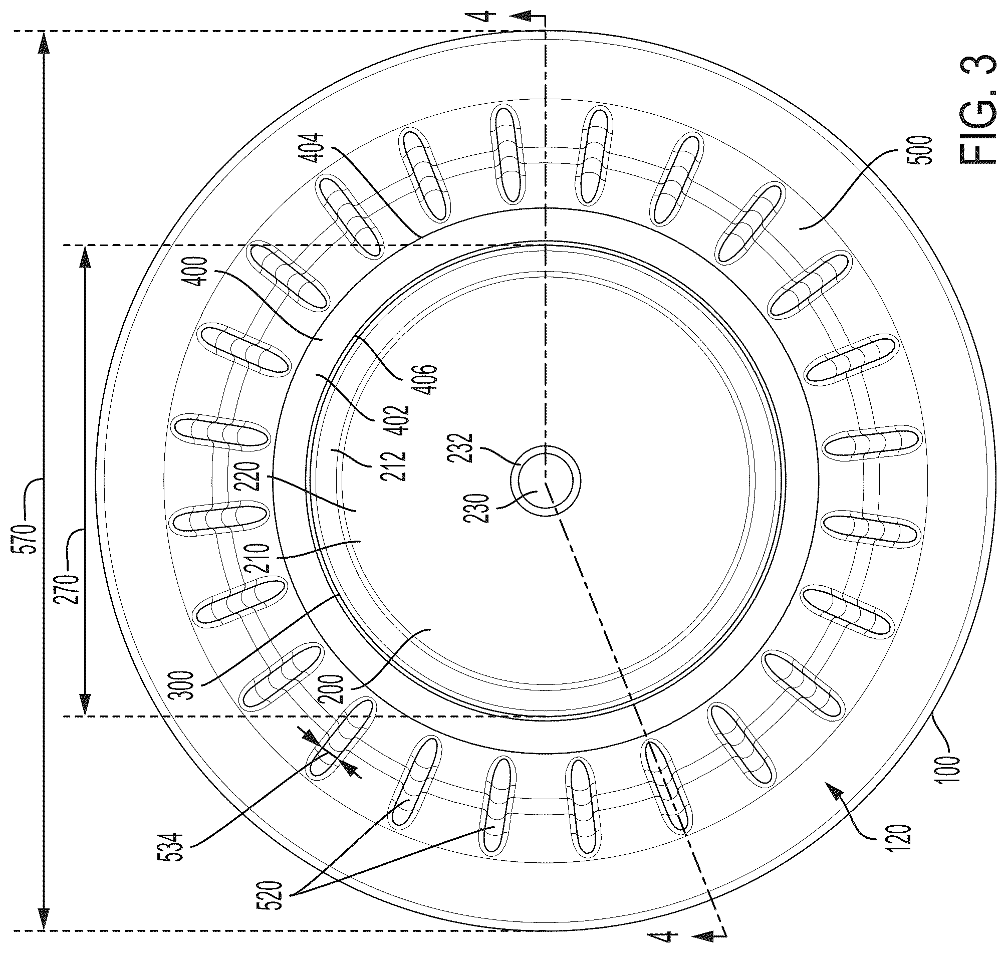 Patent US12129072 Figure 3 – Flexible base for aseptic-fill bottles