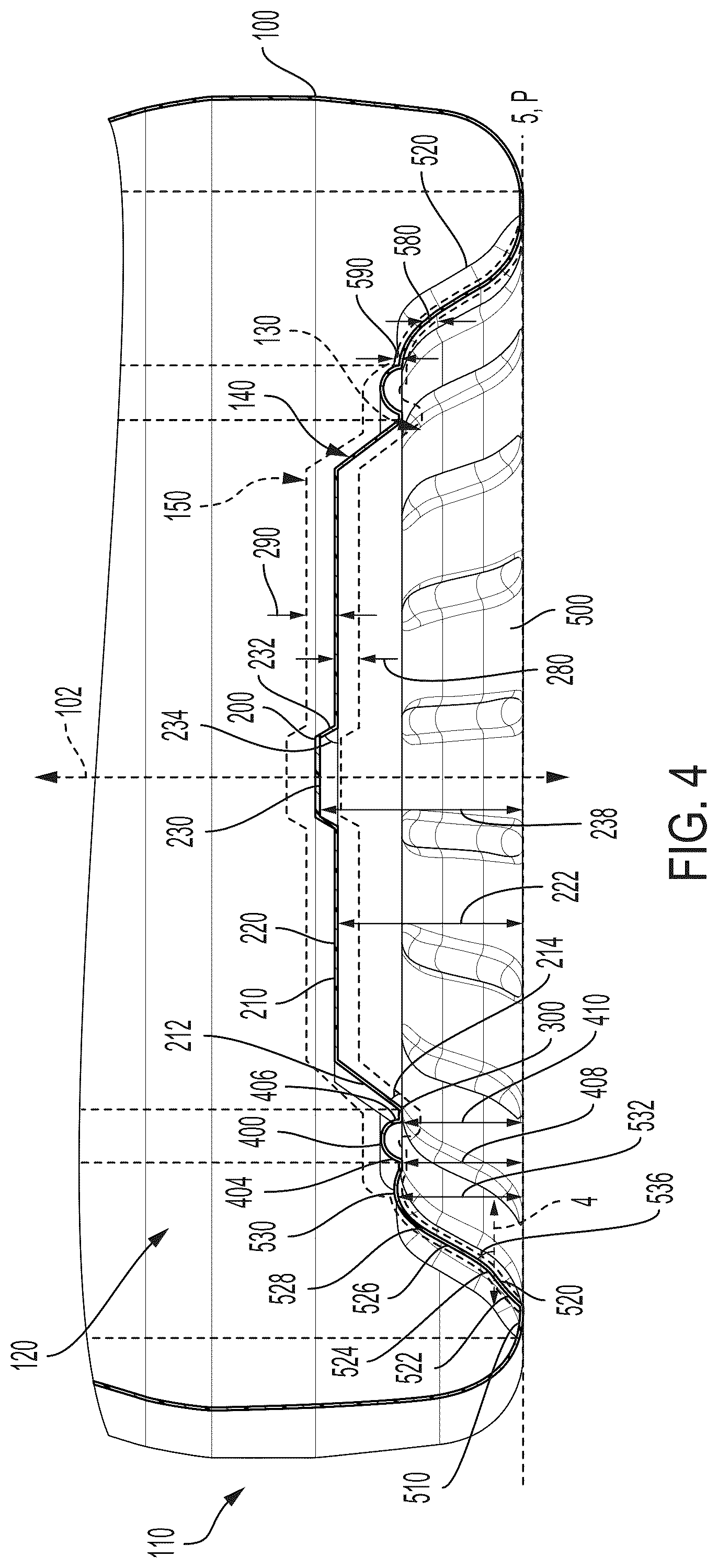 Patent US12129072 Figure 4 – Flexible base for aseptic-fill bottles