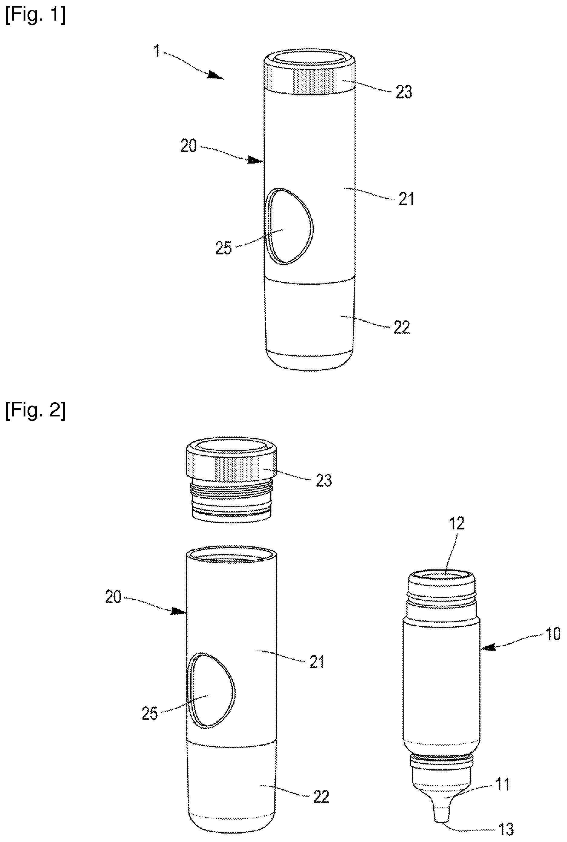Patent US12129073 — Assembly composed of a container for a fluid and a dispenser packaging — Figure 1