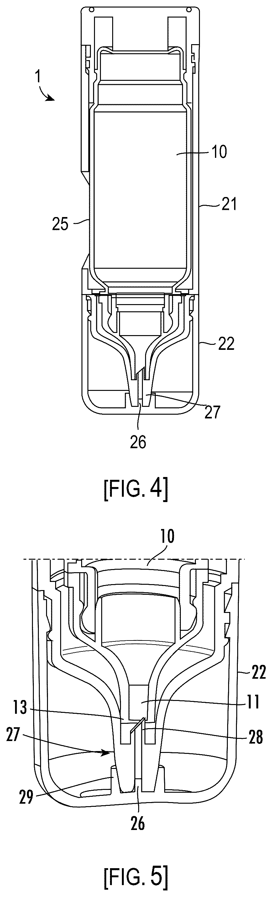 Patent US12129073 Figure 3 – Assembly composed of a container for a fluid and a dispenser packaging