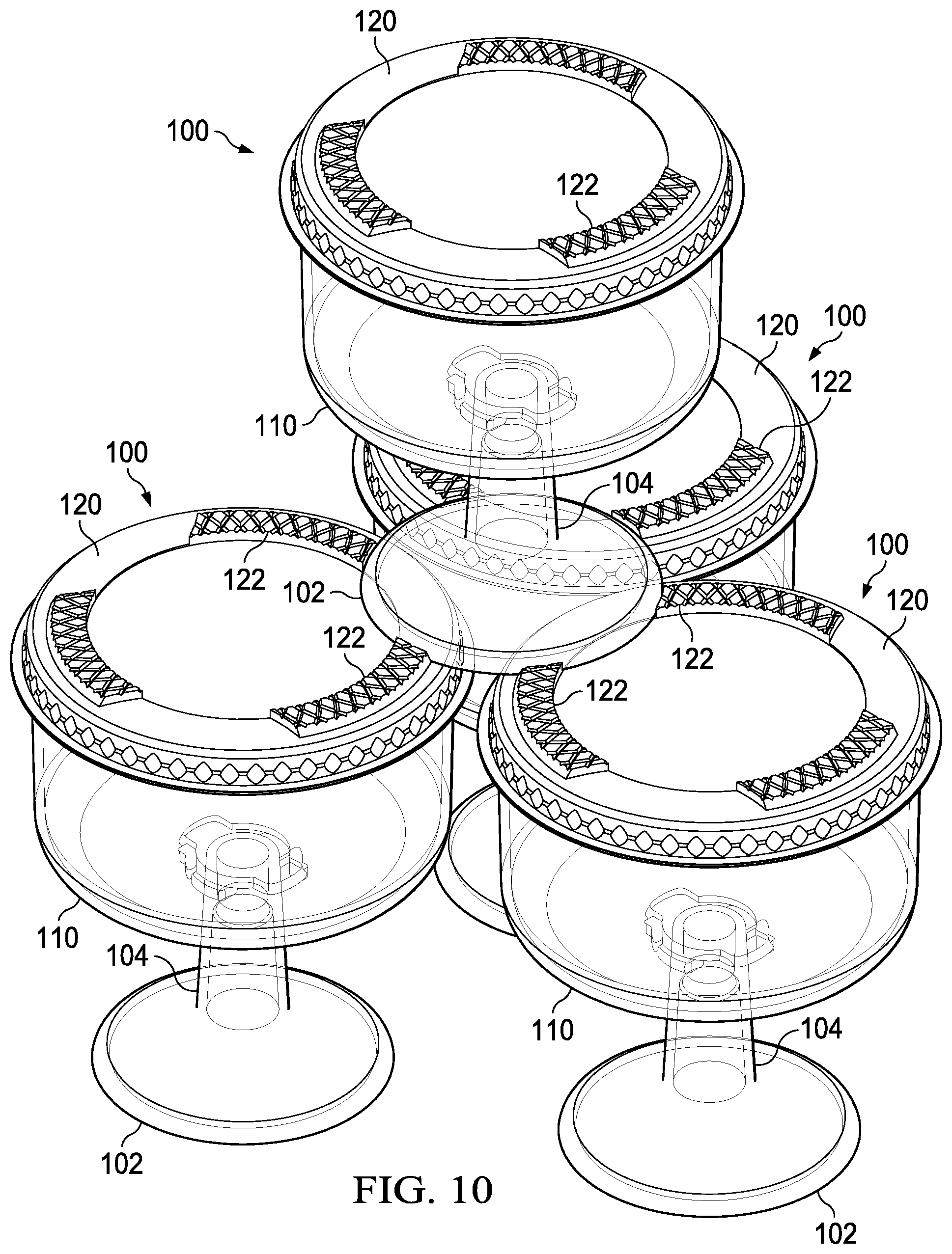 Patent US12129075 Figure 19 – Apparatus for storing and extracting an edible substance