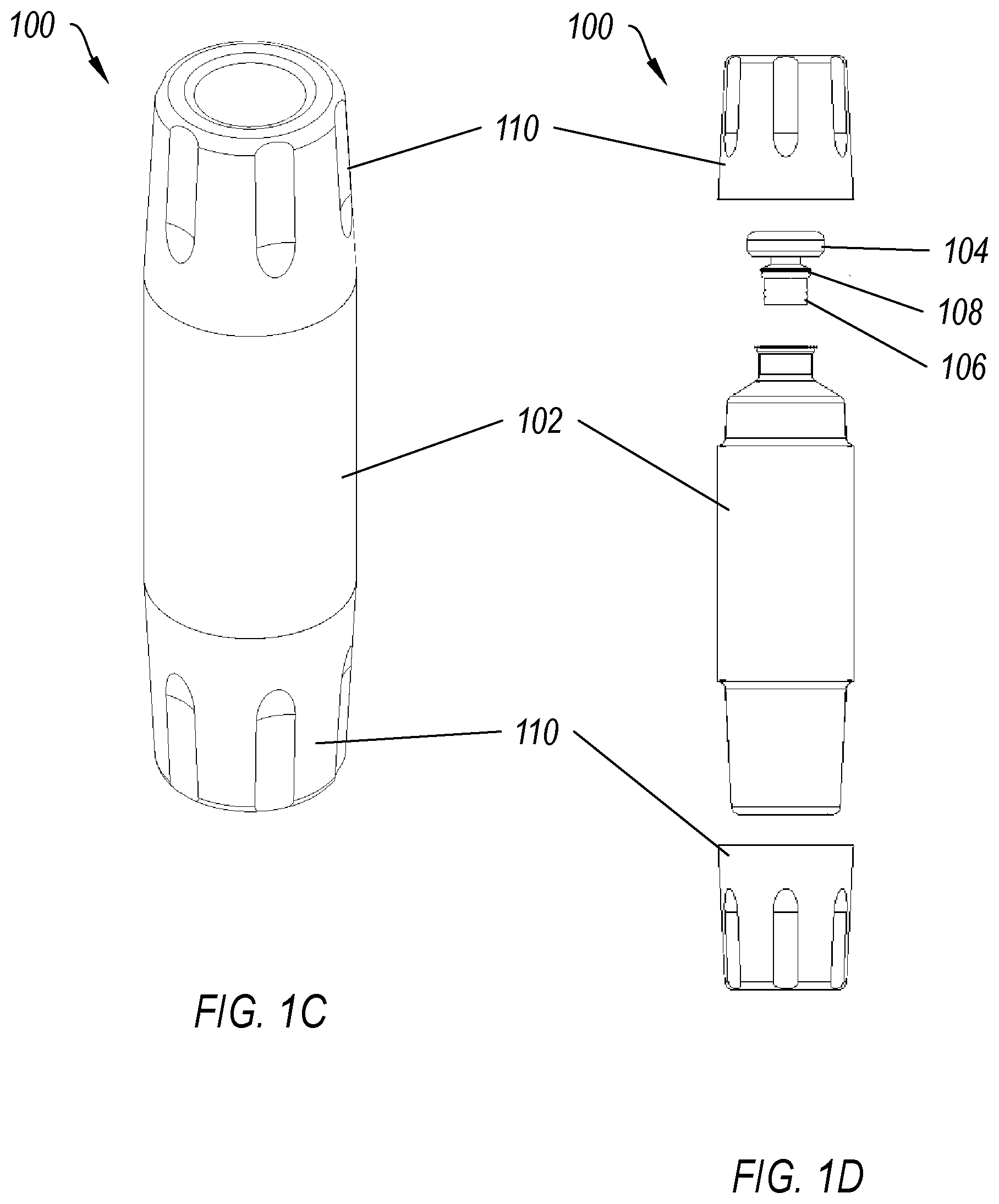 Patent US12129076 Figure 2 – Flask with attached tumblers