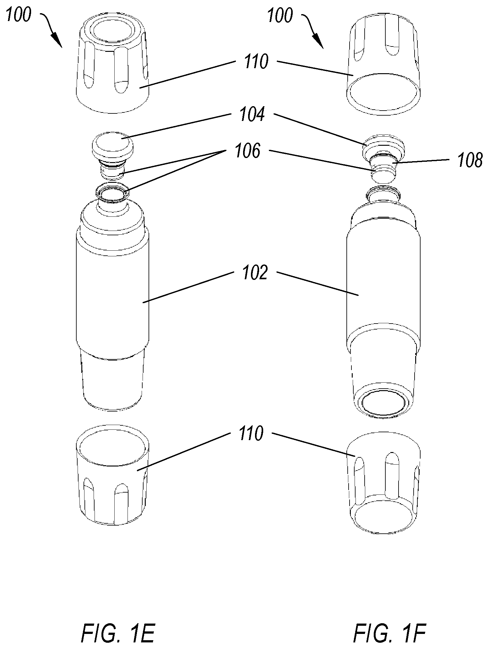 Patent US12129076 Figure 3 – Flask with attached tumblers