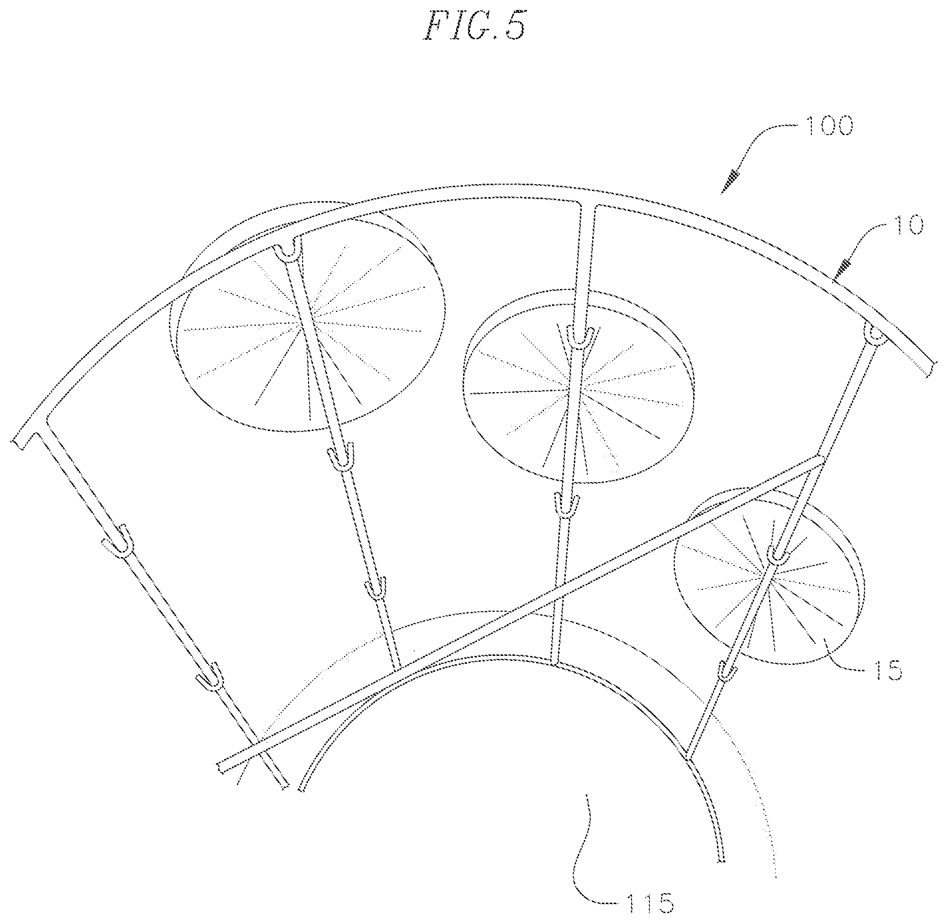 Patent US12129077 Figure 5 – Apparatus and method for holding objects in a container