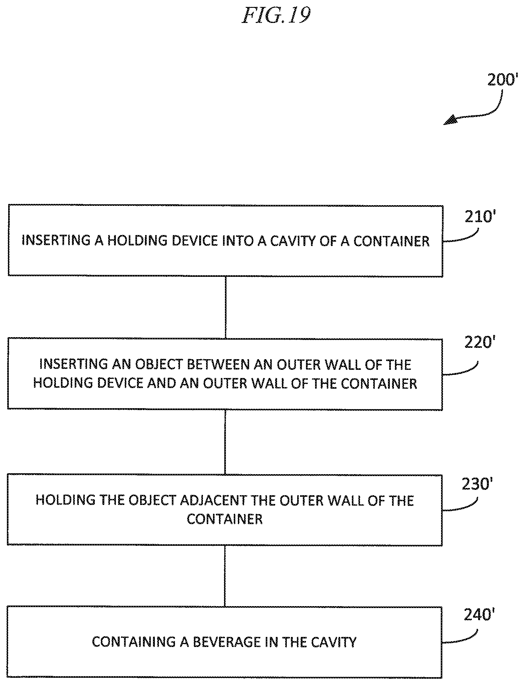 Patent US12129077 Figure 19 – Apparatus and method for holding objects in a container