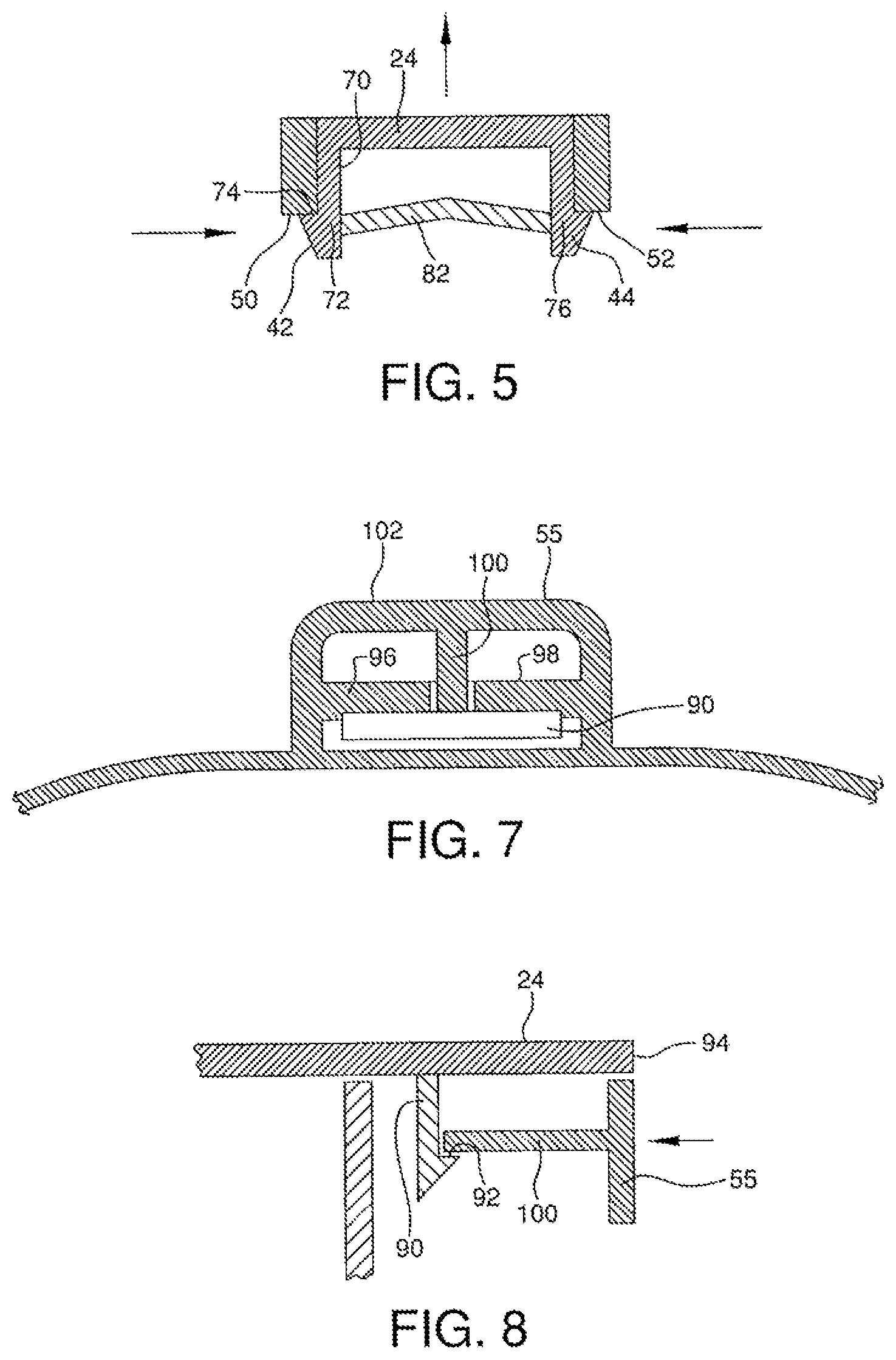 Patent US12129080 Figure 6 – Tab release child safety feature