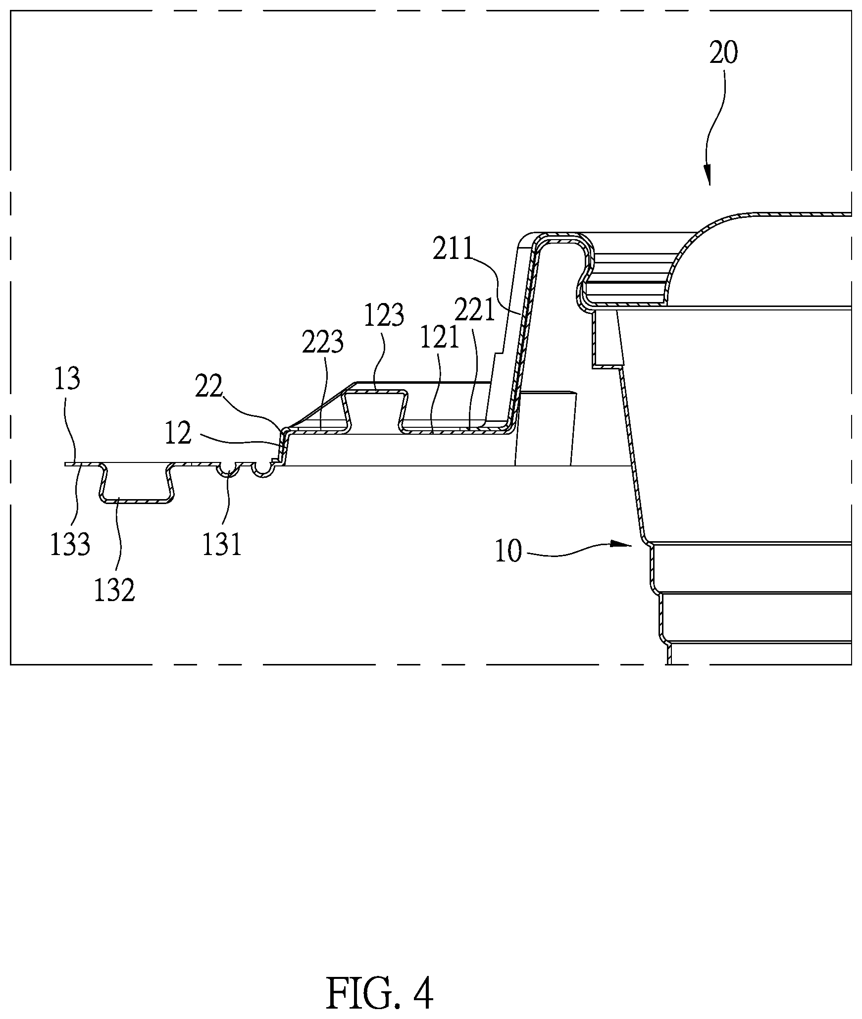 Patent US12129081 Figure 4 – Container