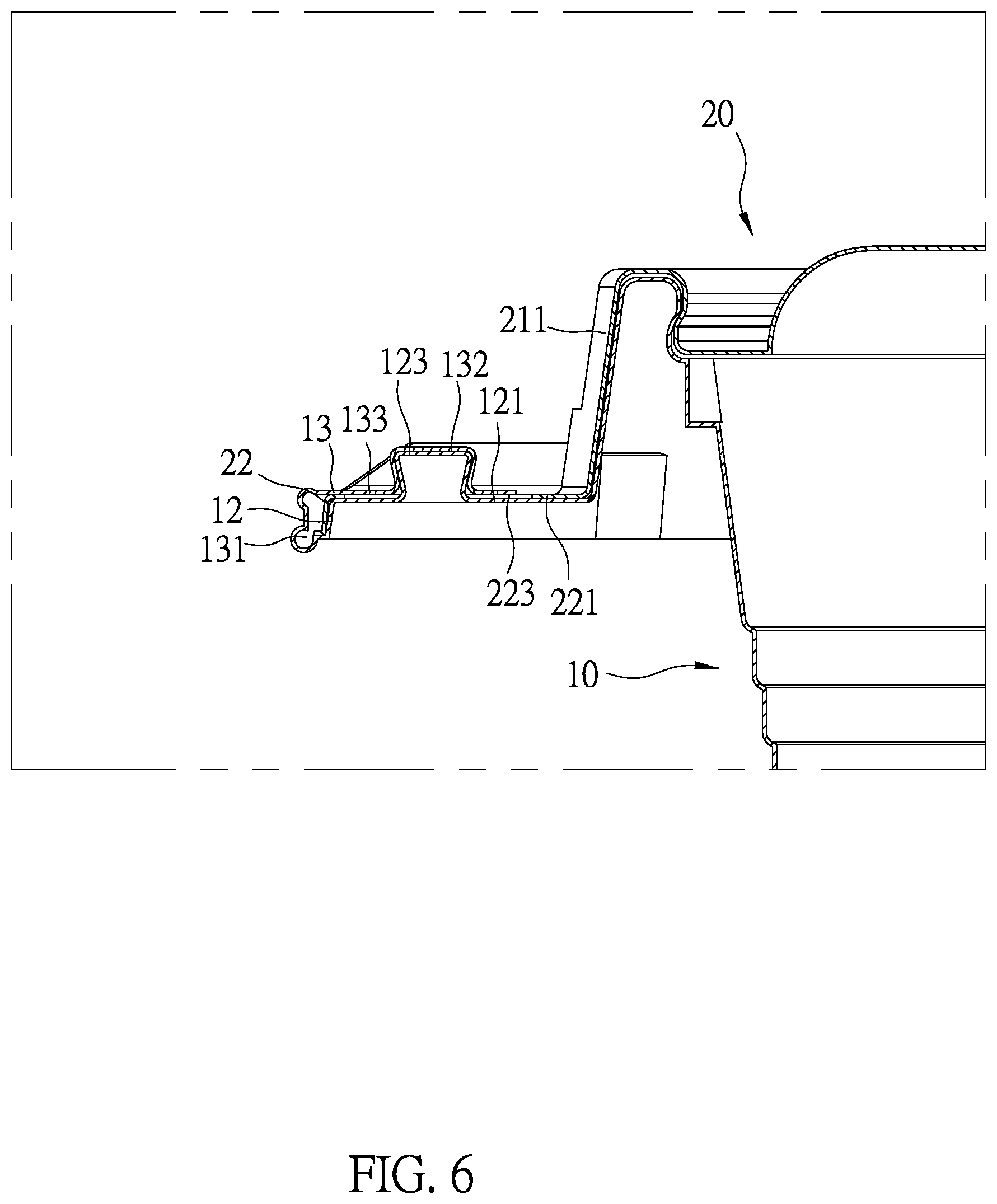 Patent US12129081 Figure 6 – Container