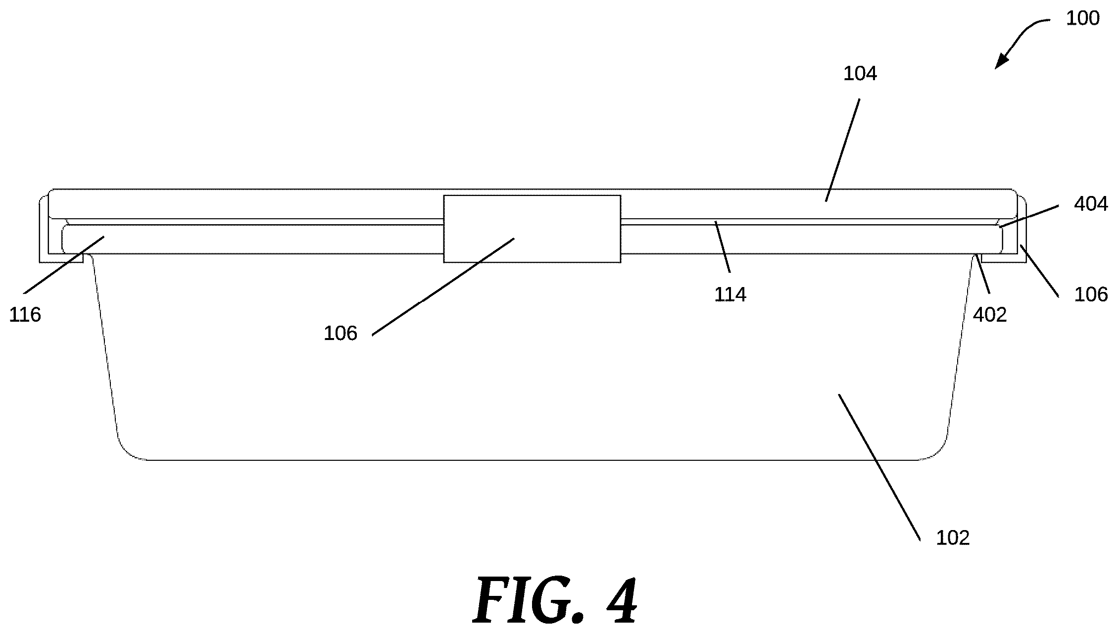 Patent US12129082 Figure 4 – Food storage container having attached lid