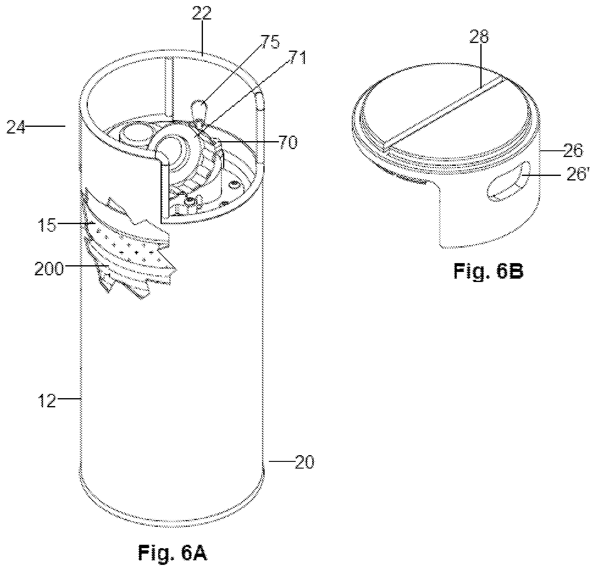 Patent US12129083 Figure 6 – Fuel container assembly