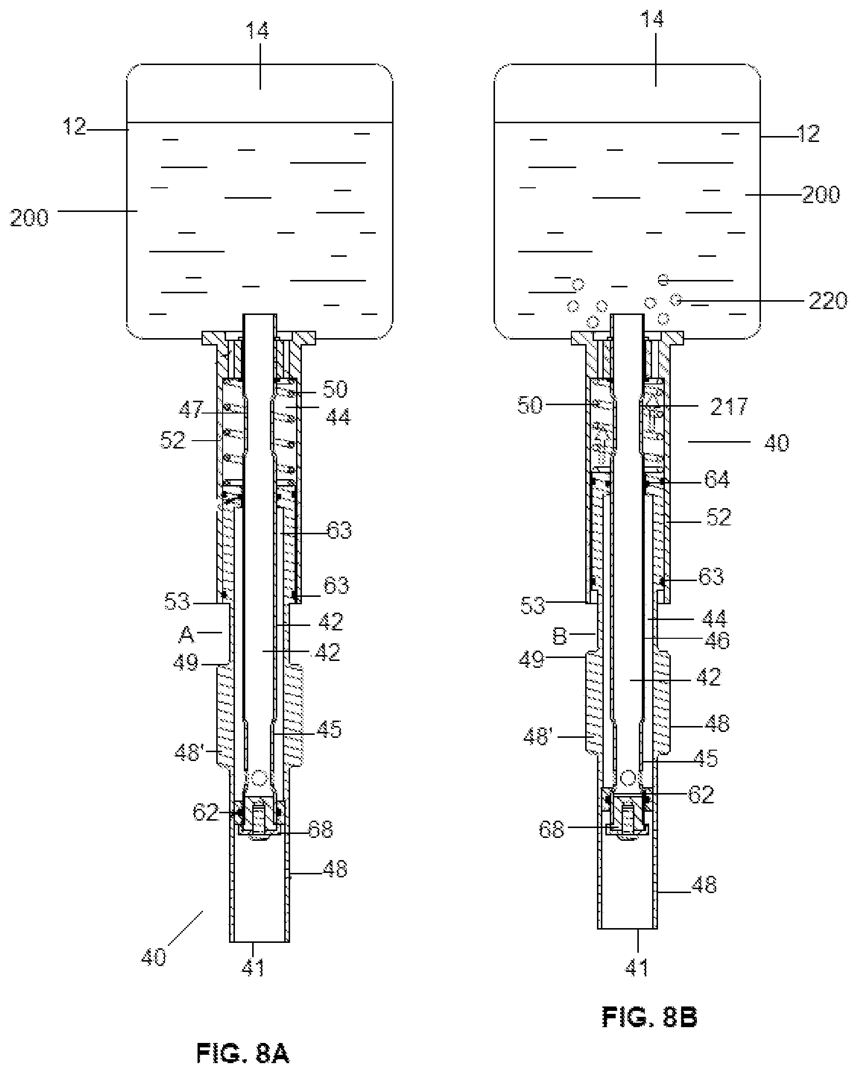 Patent US12129083 Figure 8 – Fuel container assembly